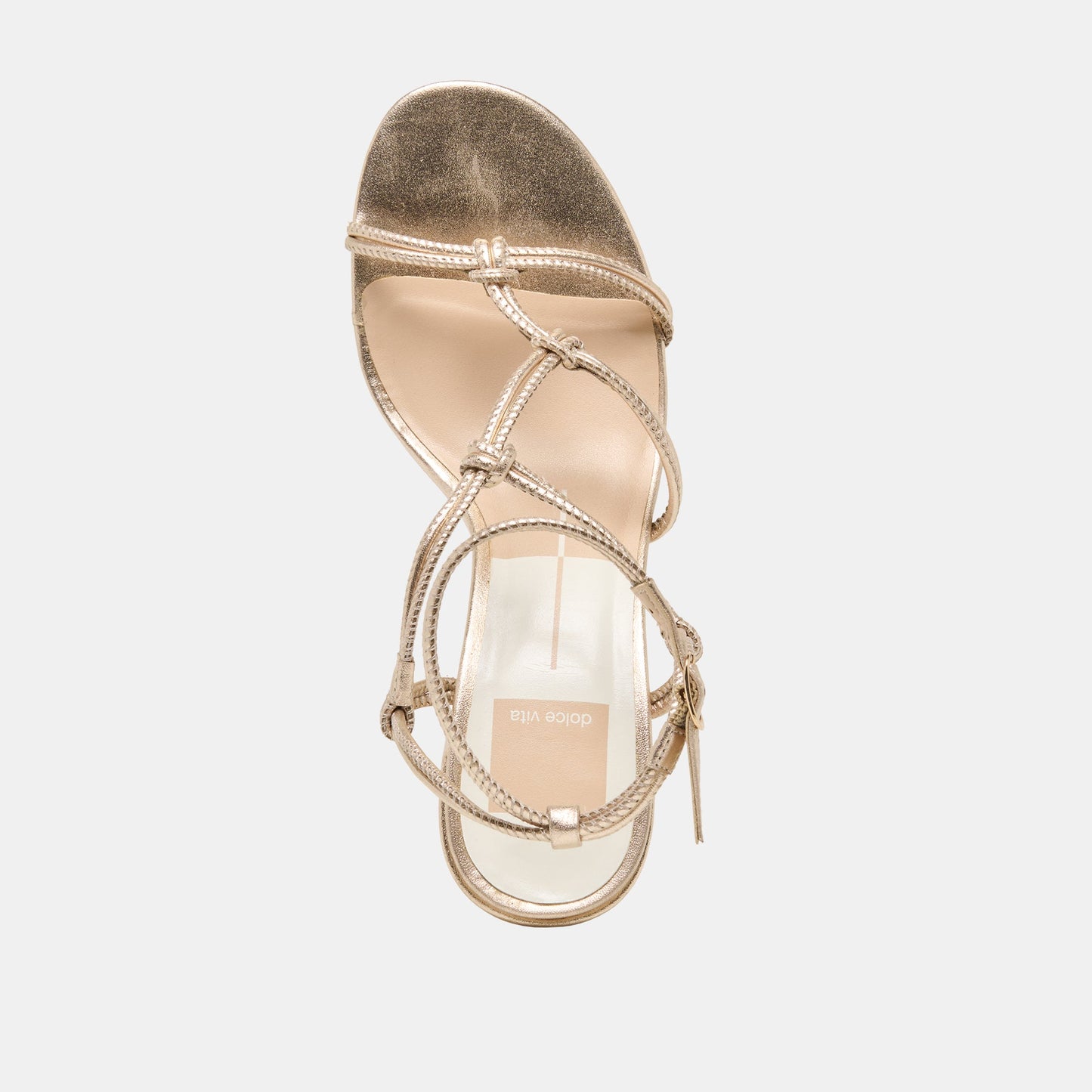 Dolce Vita Fizzy Gold Leather Heels