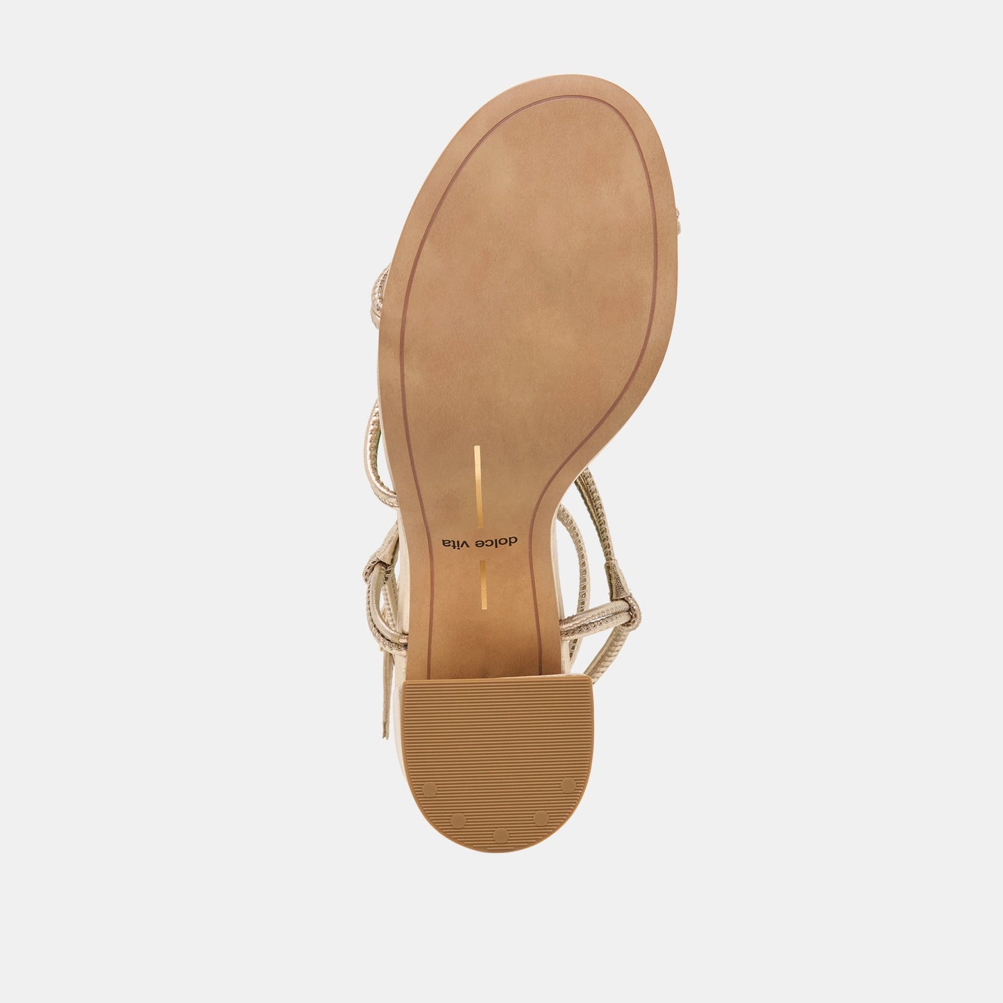 Dolce Vita Fizzy Gold Leather Heels
