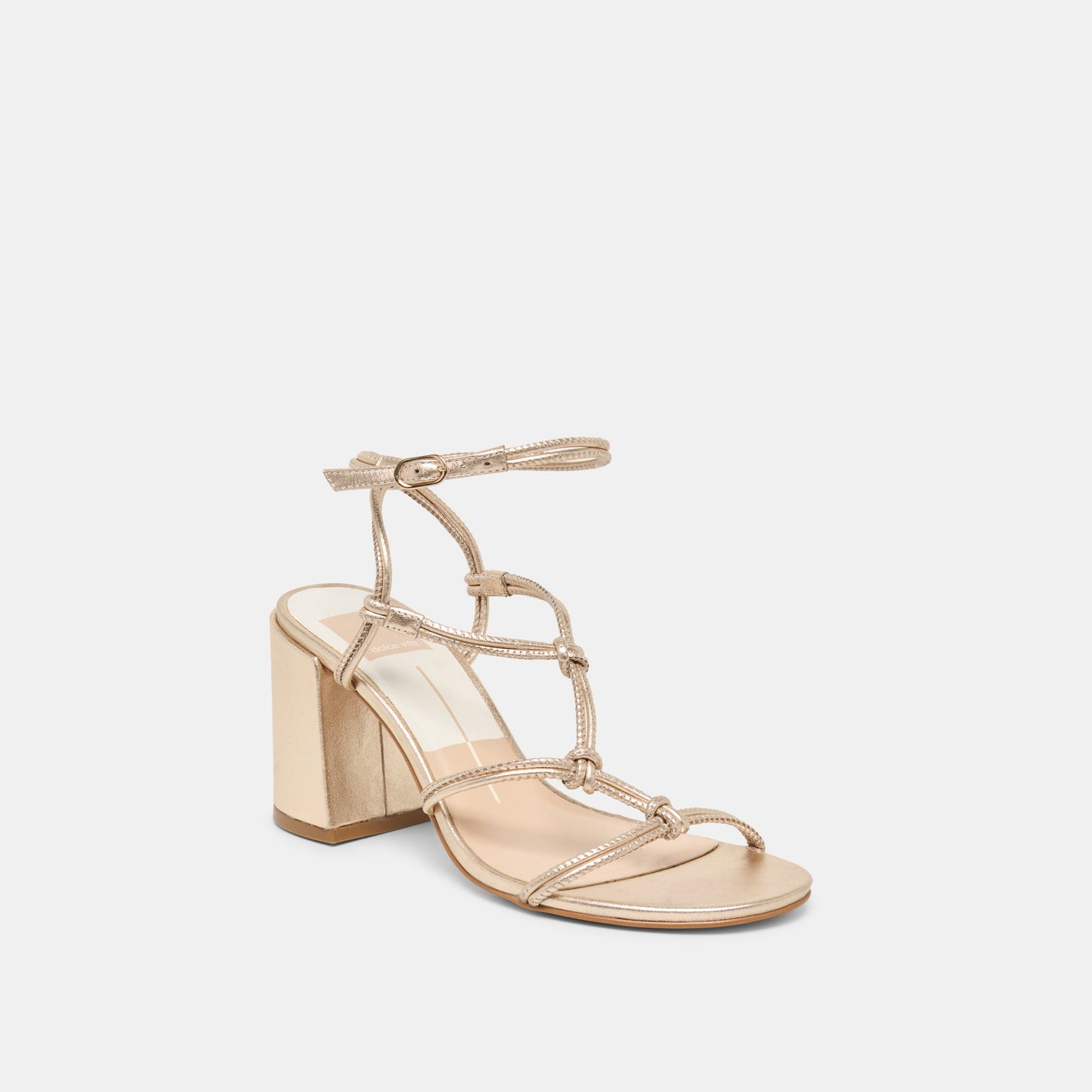 Dolce Vita Fizzy Gold Leather Heels