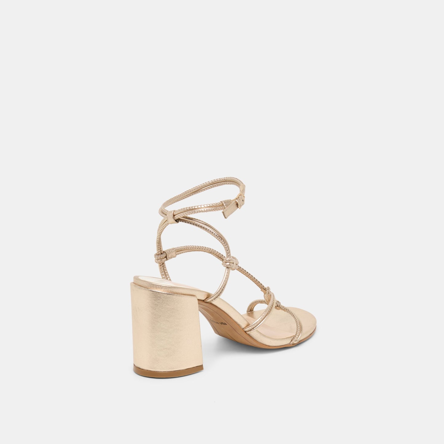 Dolce Vita Fizzy Gold Leather Heels