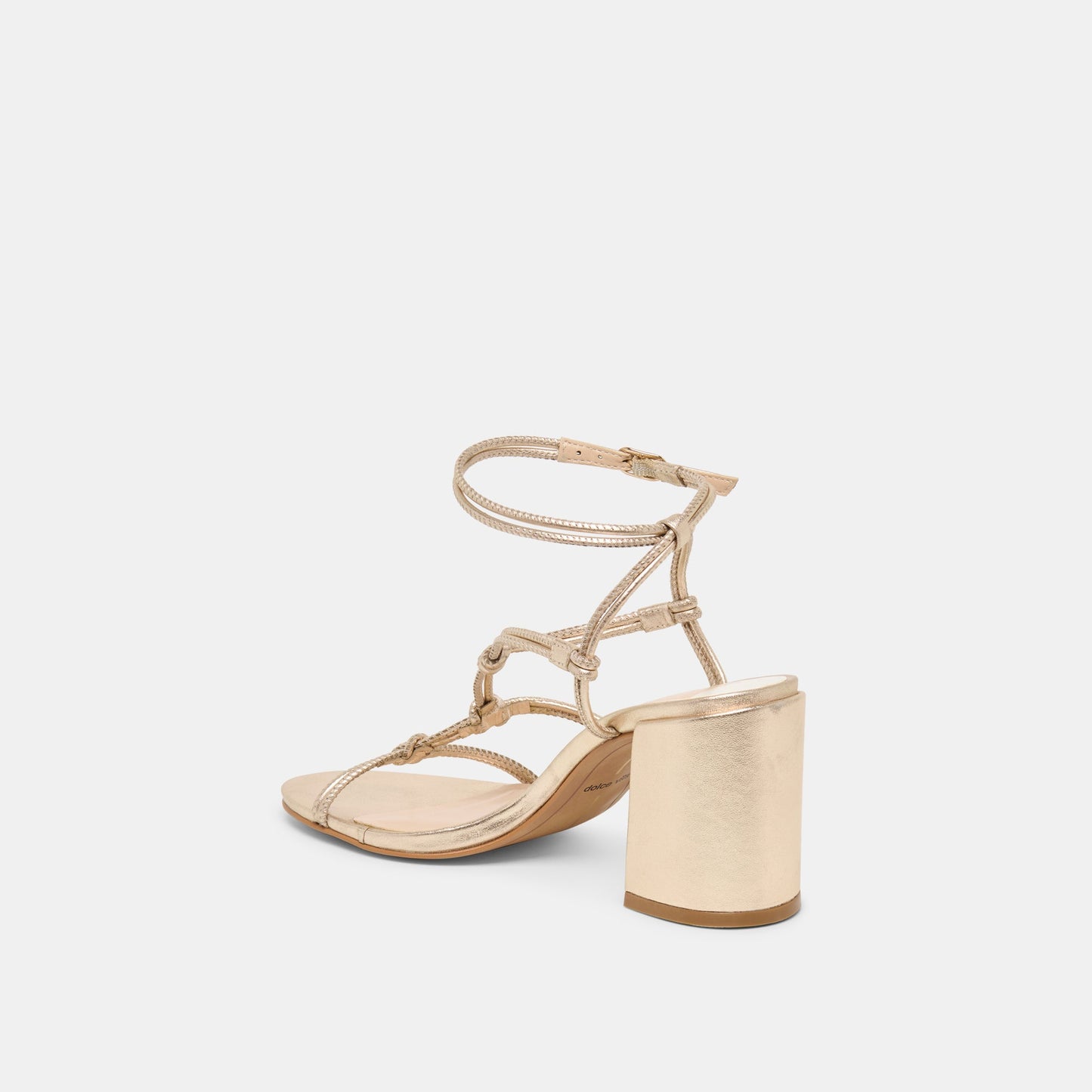 Dolce Vita Fizzy Gold Leather Heels