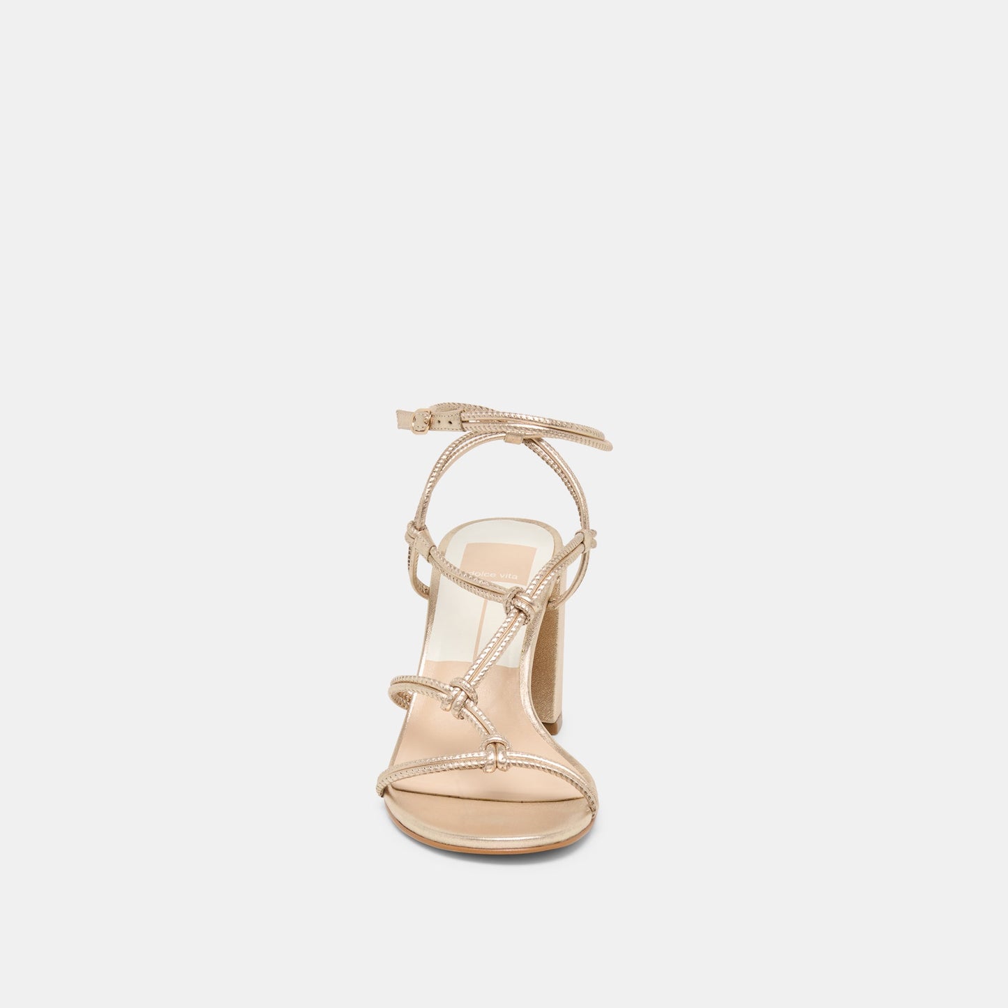 Dolce Vita Fizzy Gold Leather Heels
