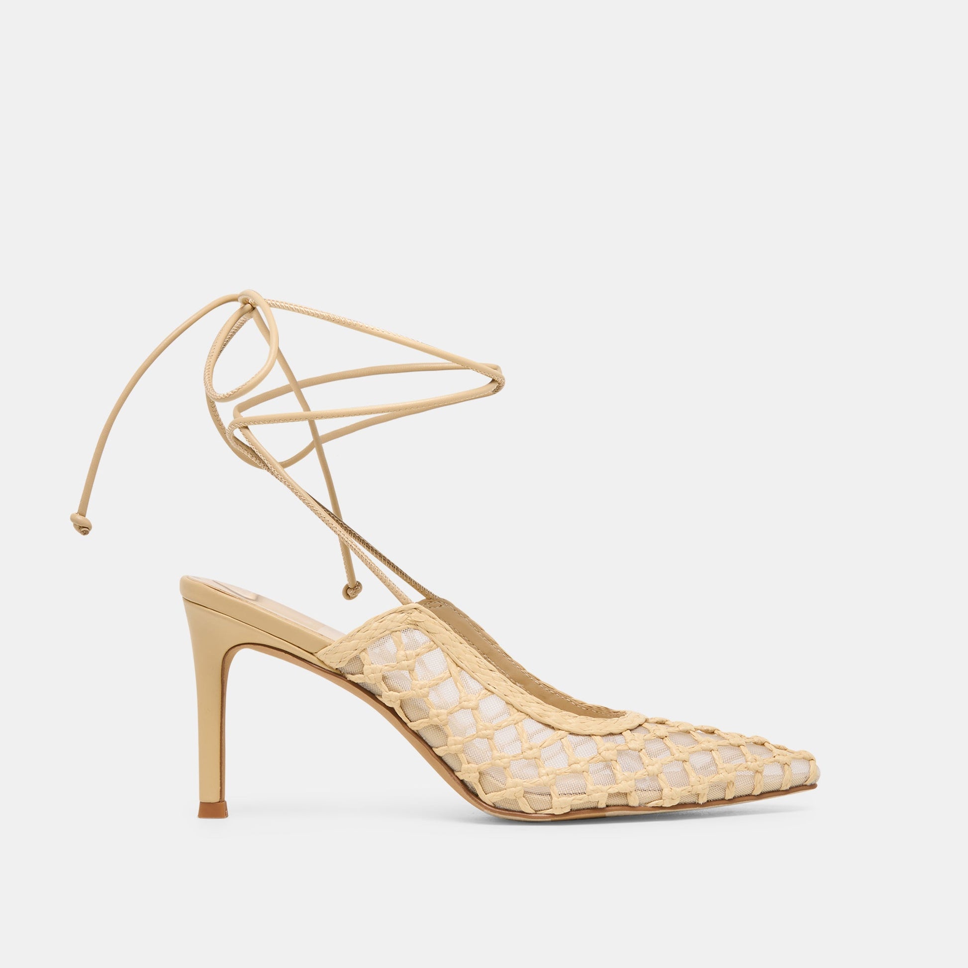Dolce Vita Yael Lt Natural Woven Raffia Heels