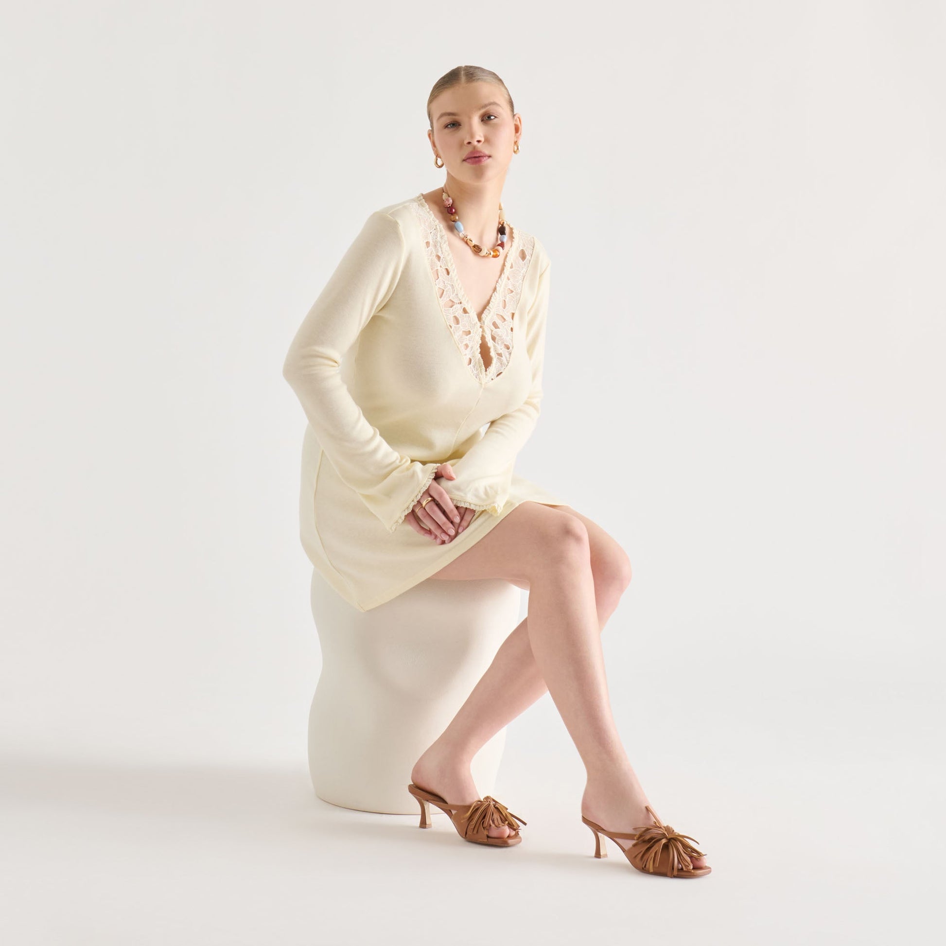 Dolce Vita Rosaly Chestnut Leather Heels