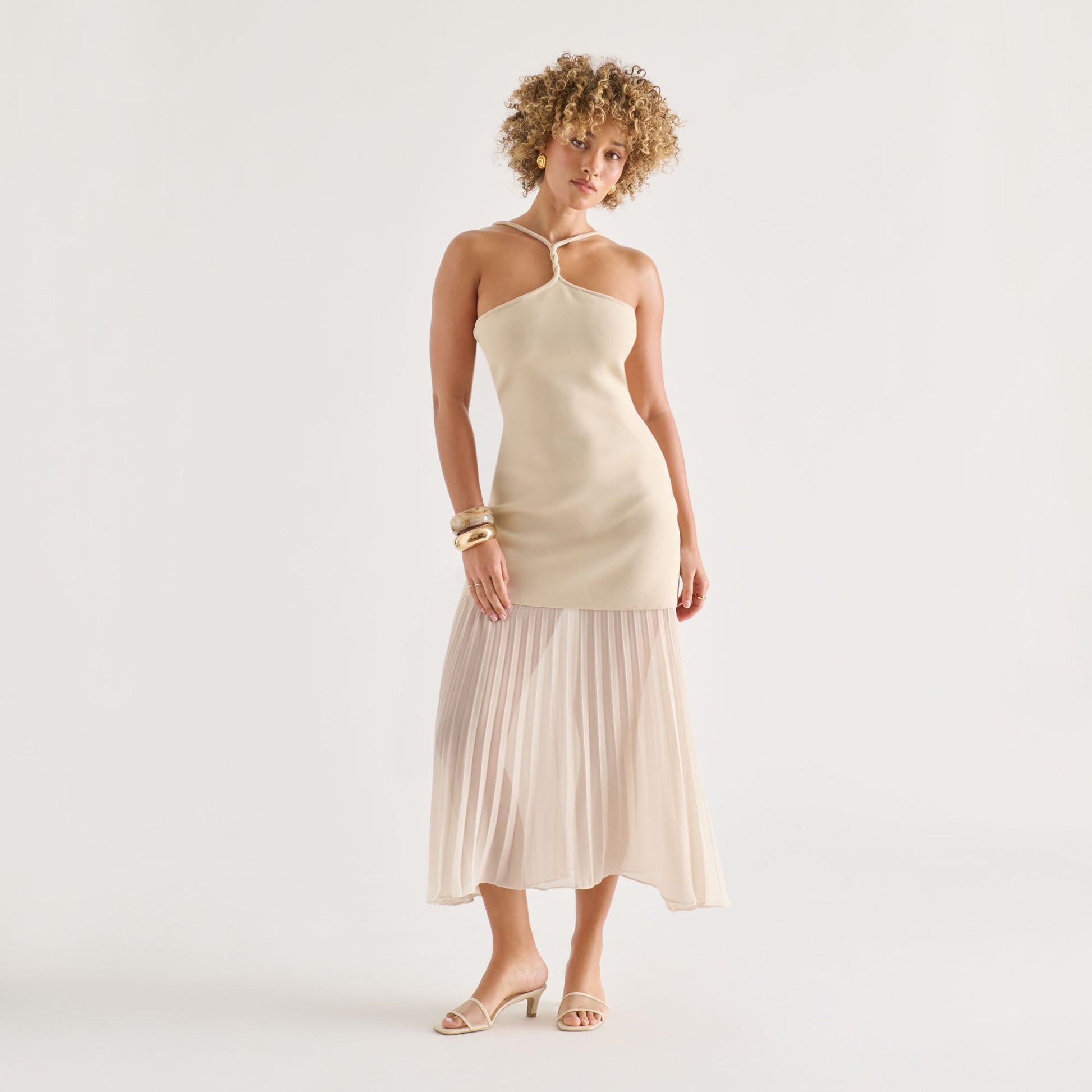 Dolce Vita Rexa Mesh Creme Mesh Heels