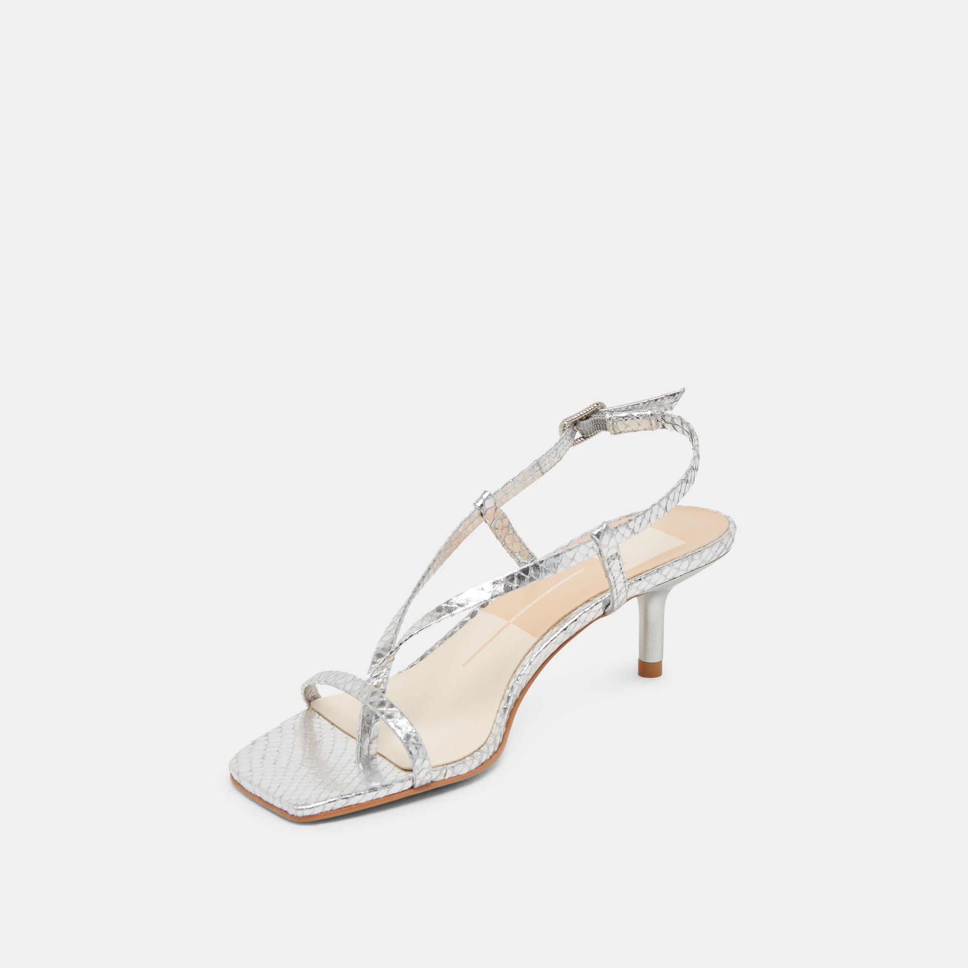 Dolce Vita LAURY HEELS SILVER EMBOSSED LEATHER
 – Dolce Vita