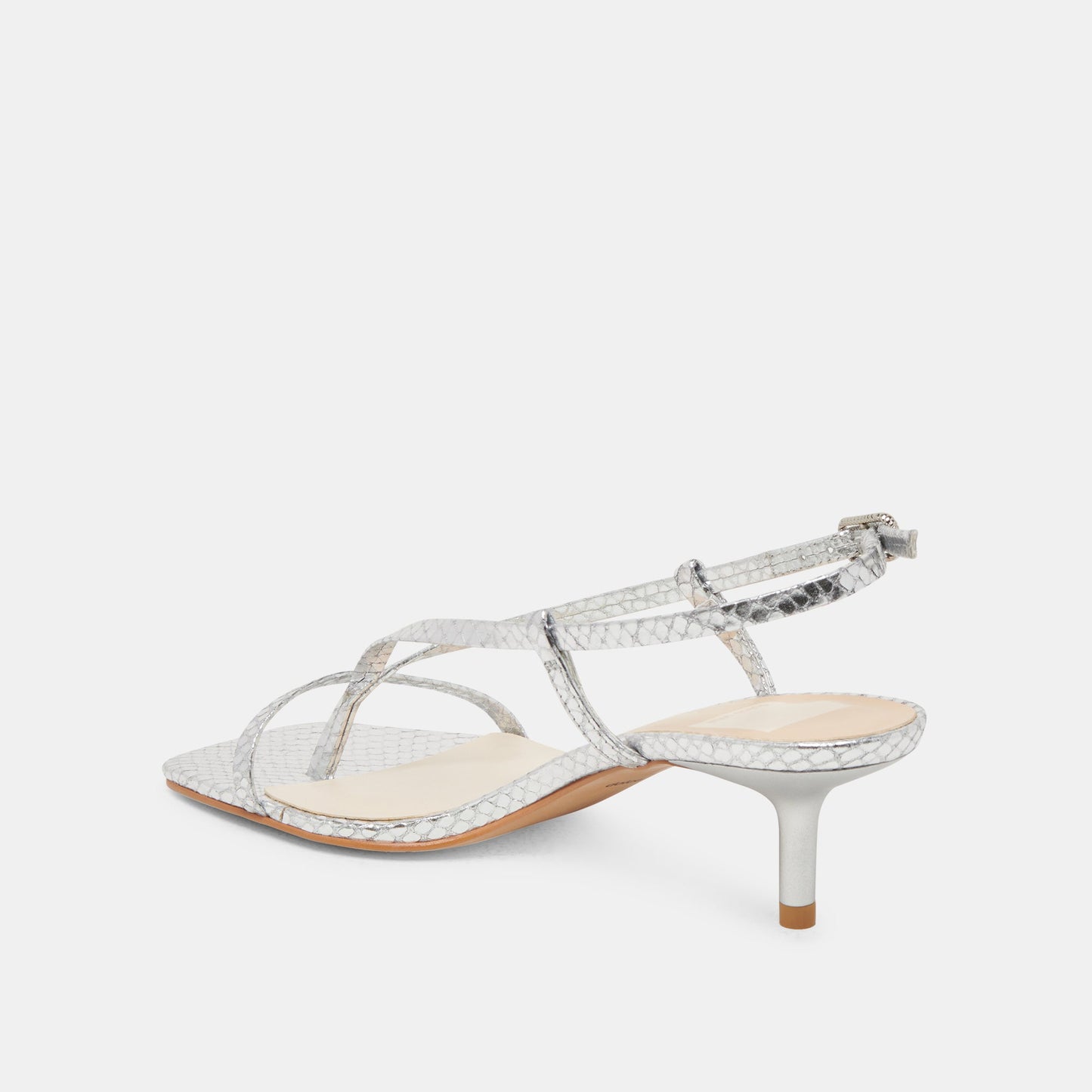 Dolce Vita LAURY HEELS SILVER EMBOSSED LEATHER
 – Dolce Vita