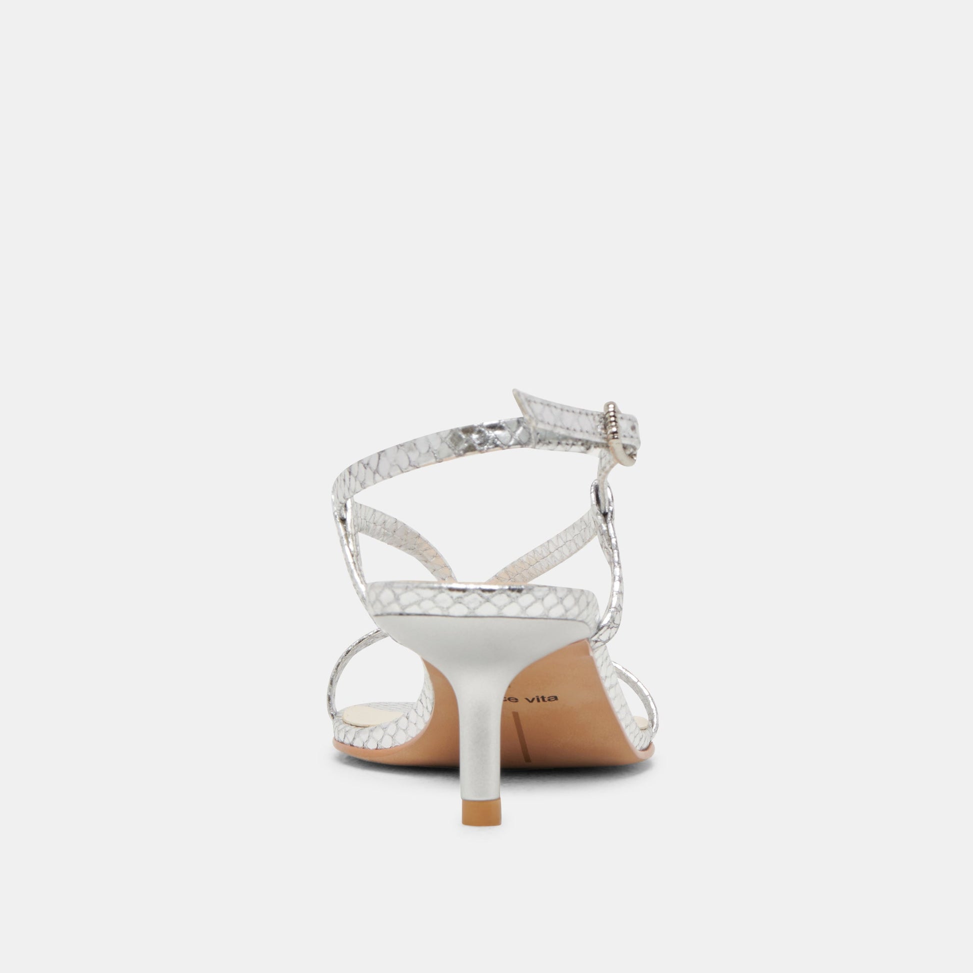 Dolce Vita LAURY HEELS SILVER EMBOSSED LEATHER
 – Dolce Vita