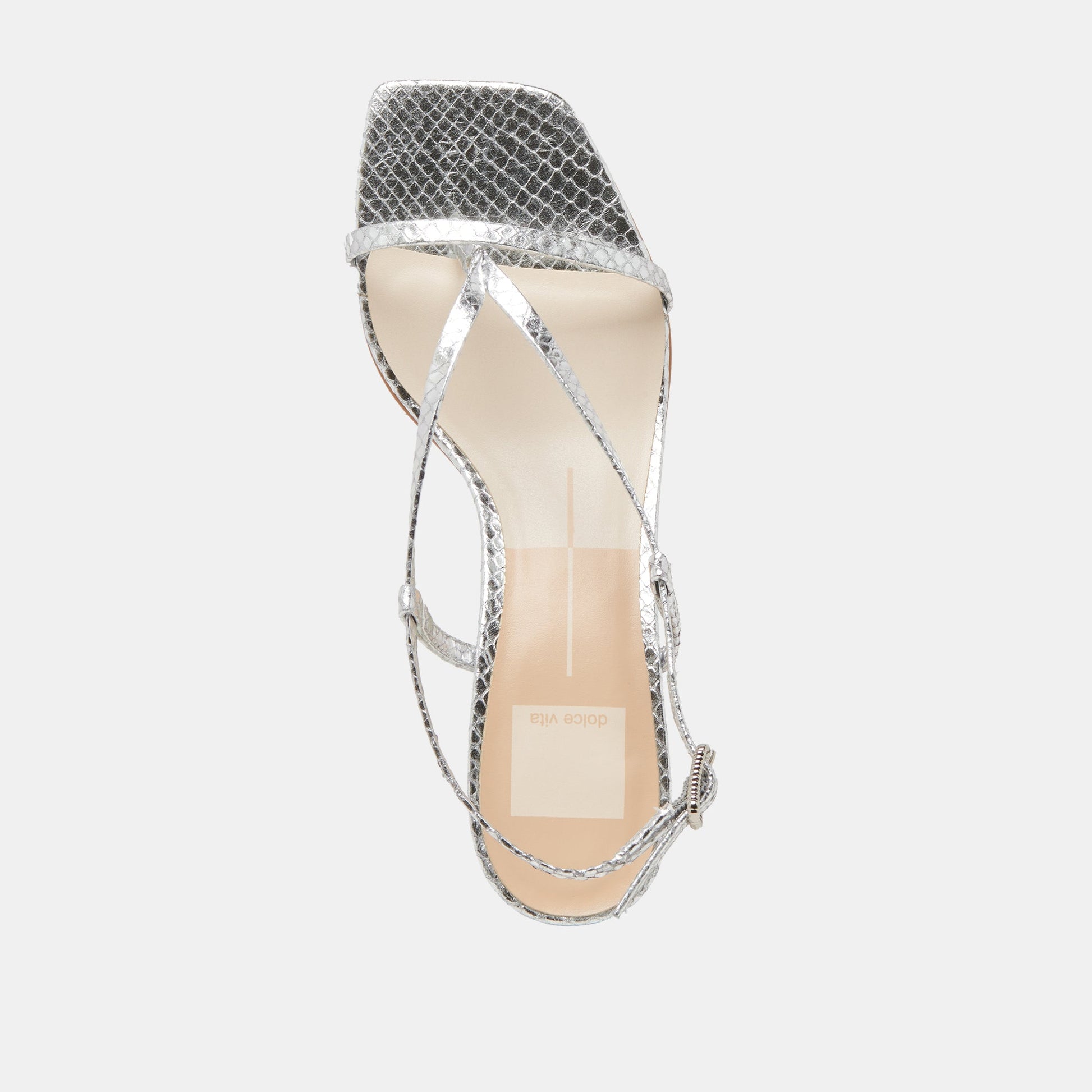 Dolce Vita LAURY HEELS SILVER EMBOSSED LEATHER
 – Dolce Vita