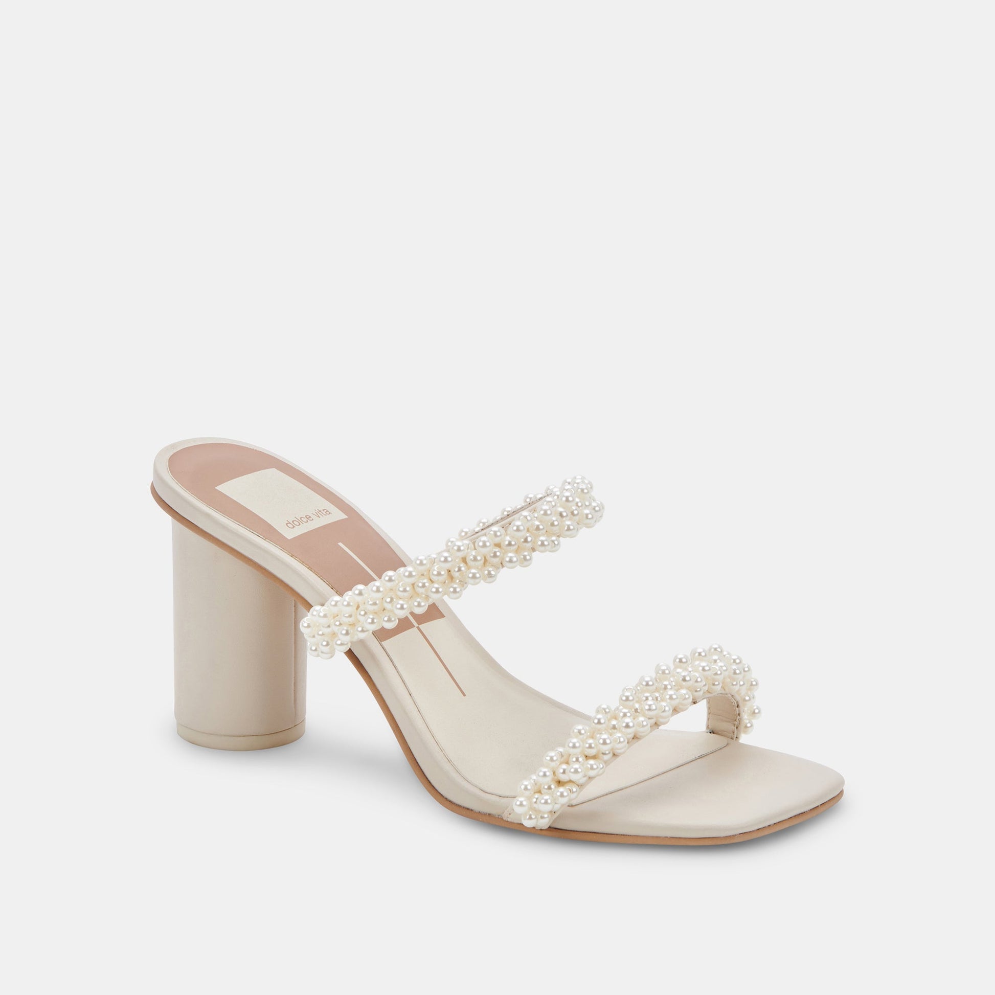 Dolce Vita NOEL Heels Vanilla Pearls | Vanilla Pearl Bead Heels
 – Dolce Vita