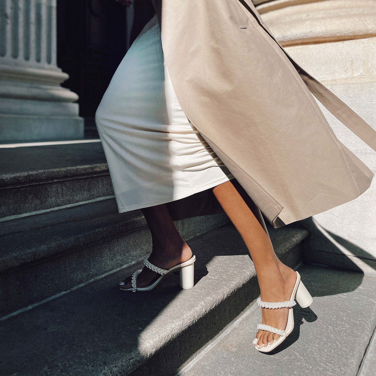 Dolce Vita NOEL Heels Vanilla Pearls | Vanilla Pearl Bead Heels
 – Dolce Vita