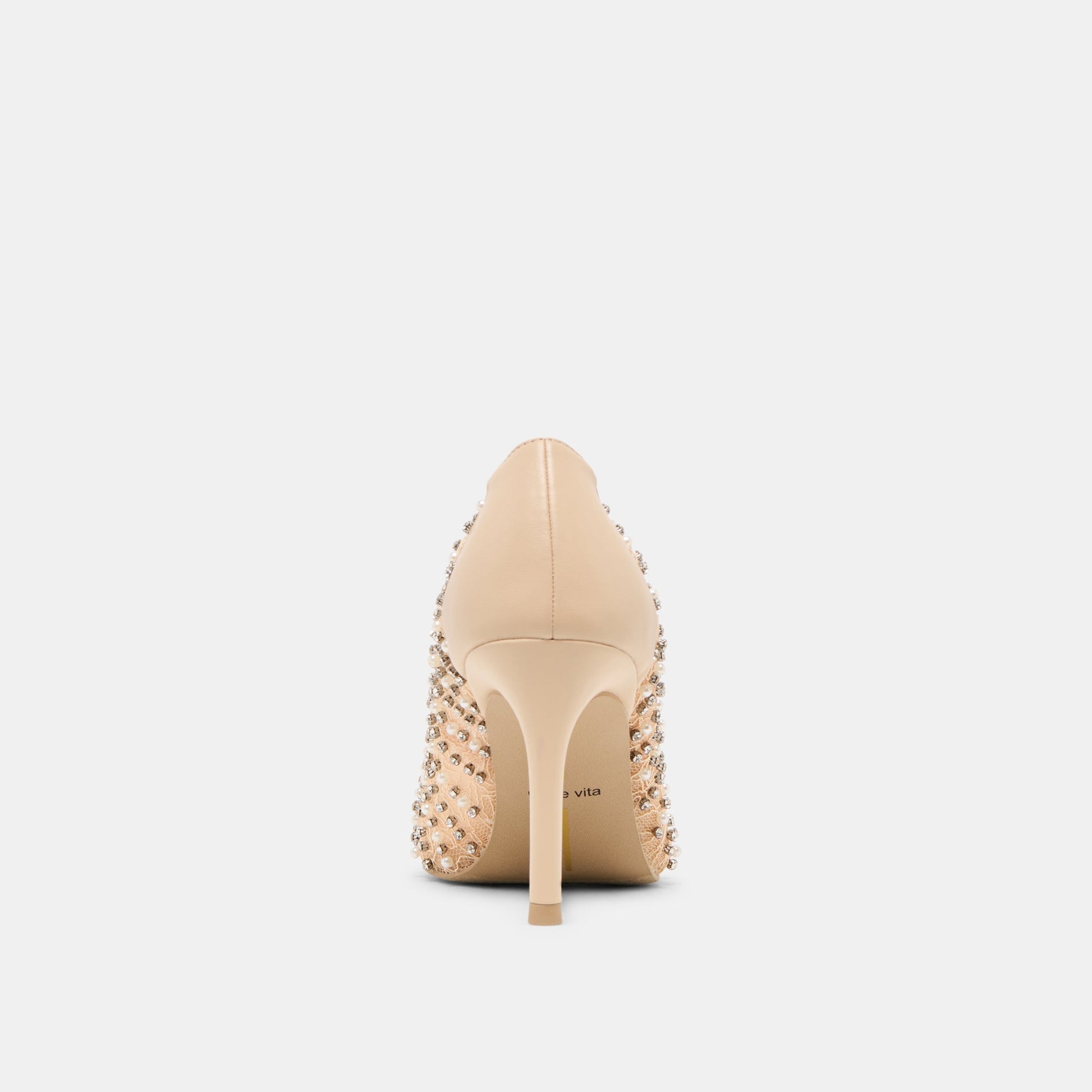 Dolce Vita Kashe Pearl Blush Lace Mesh Heels