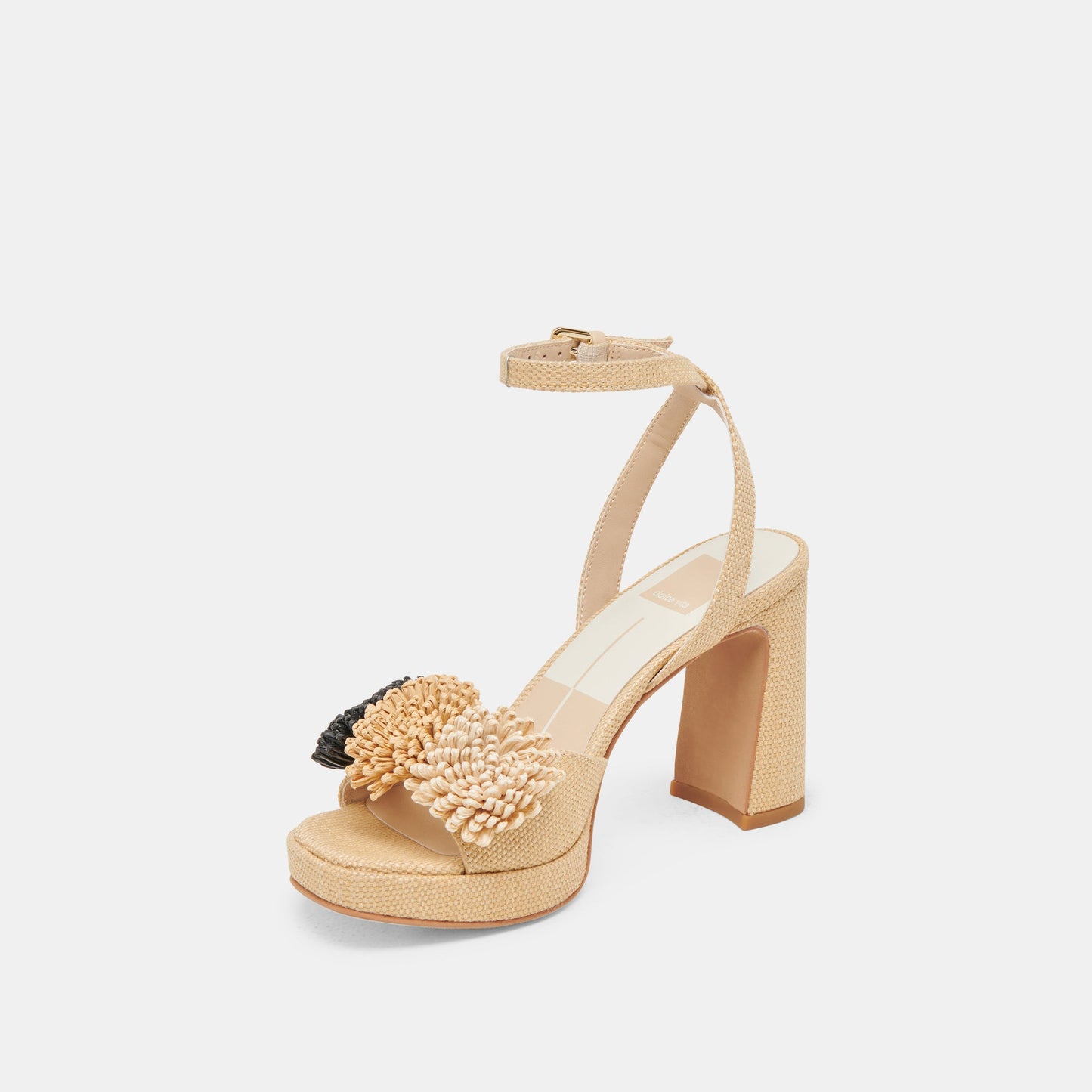 Dolce Vita OLIVEA HEELS BLACK NATURAL RAFFIA
 – Dolce Vita