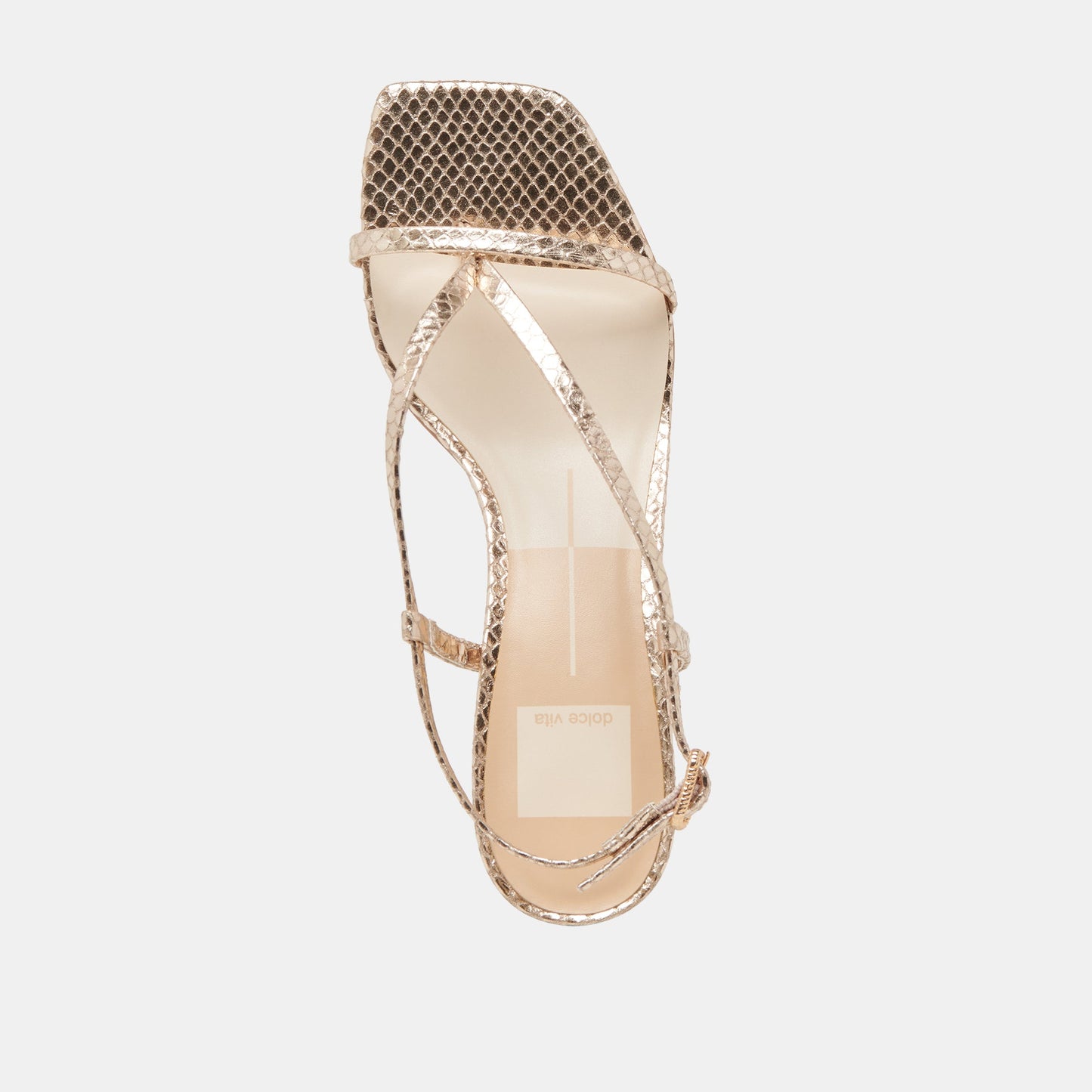 Dolce Vita LAURY HEELS CHAMPAGNE EMBOSSED LEATHER
 – Dolce Vita