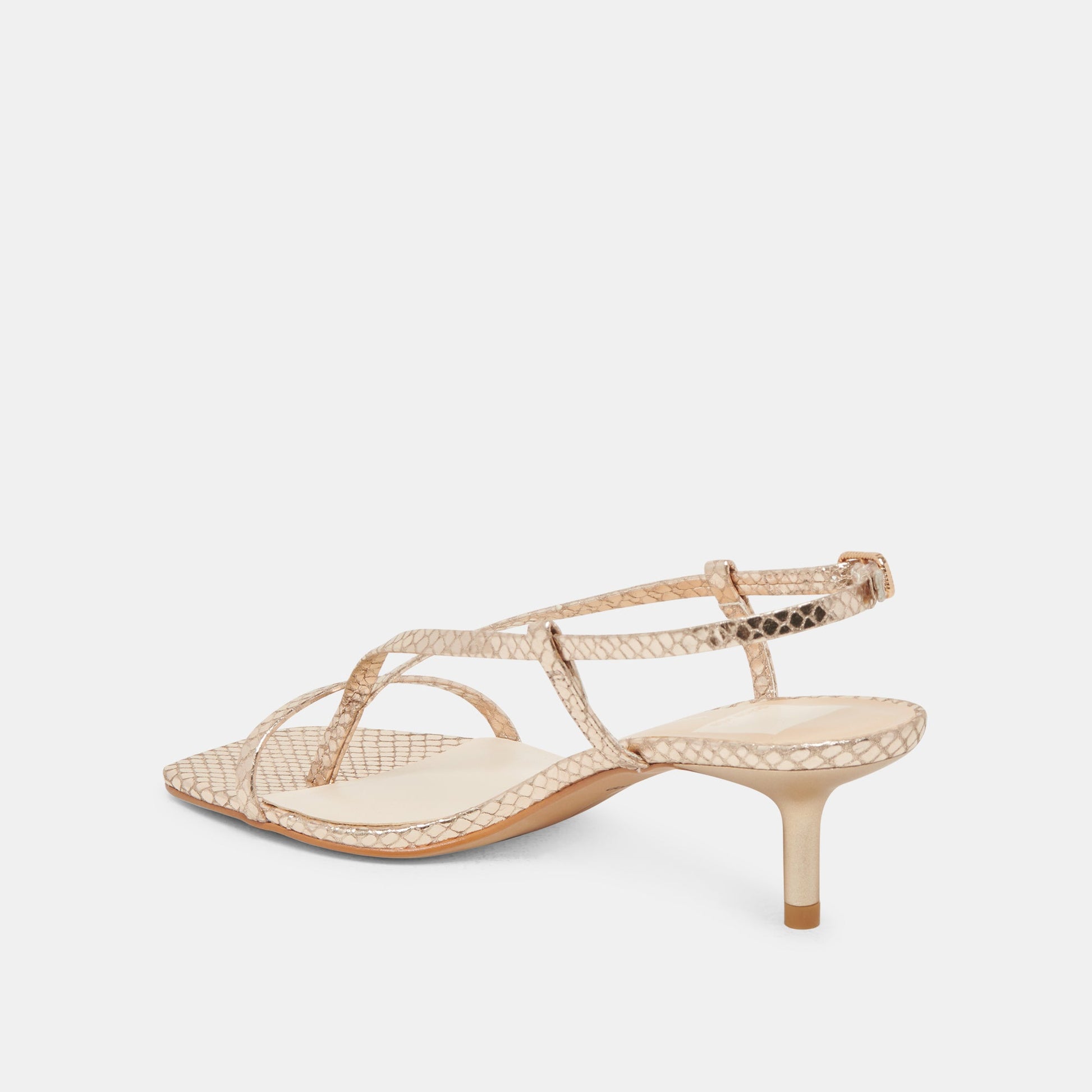 Dolce Vita LAURY HEELS CHAMPAGNE EMBOSSED LEATHER
 – Dolce Vita