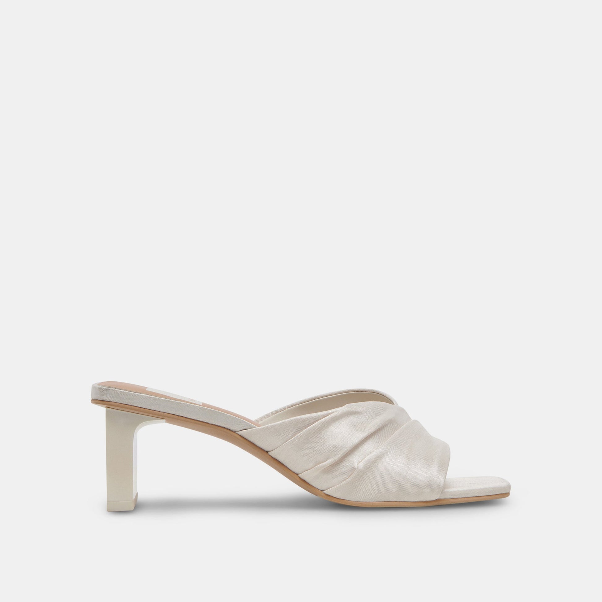 Dolce Vita CARLAN HEELS OFF WHITE SILK
 – Dolce Vita