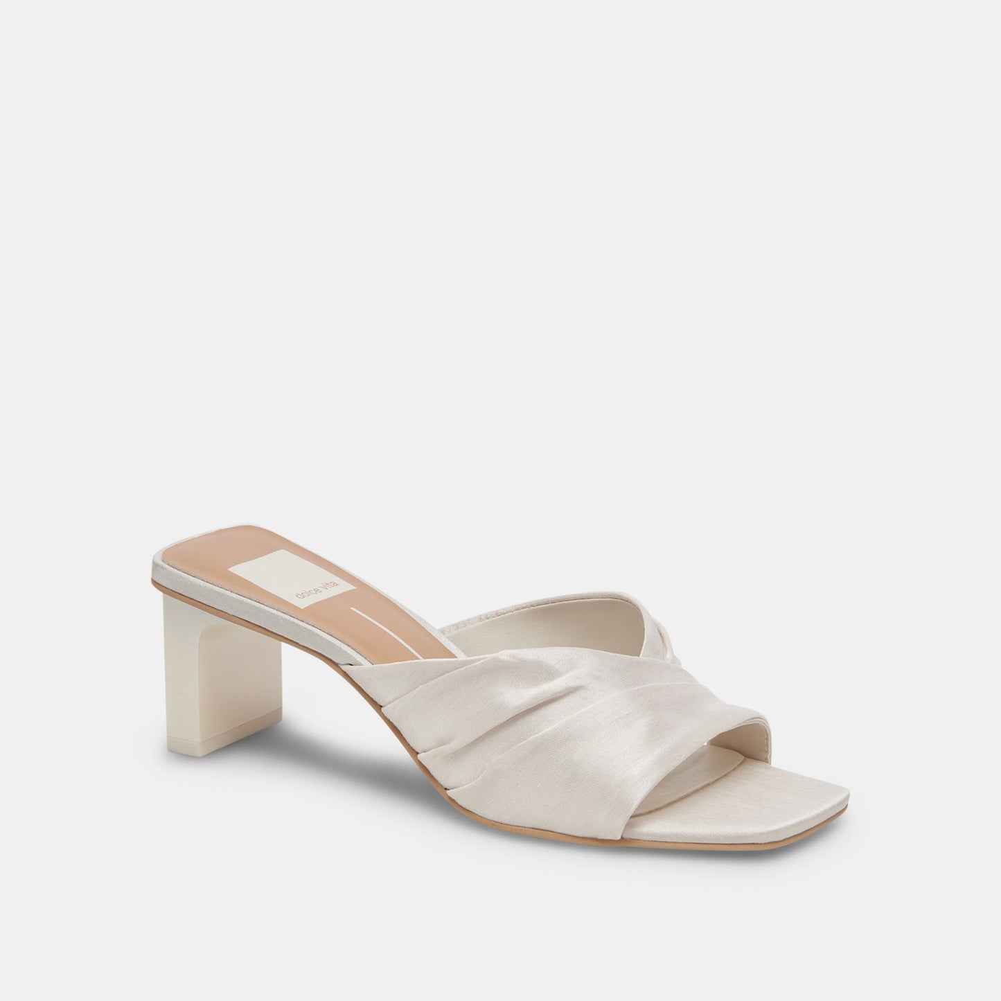 Dolce Vita CARLAN HEELS OFF WHITE SILK
 – Dolce Vita