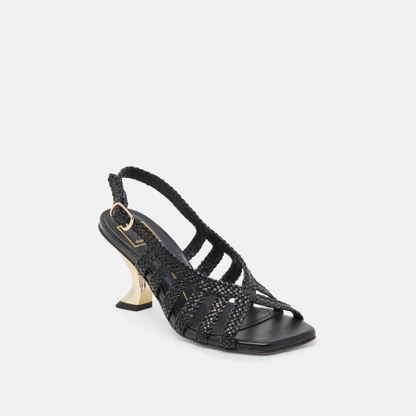 Dolce Vita SICILY HEELS BLACK WOVEN LEATHER
 – Dolce Vita