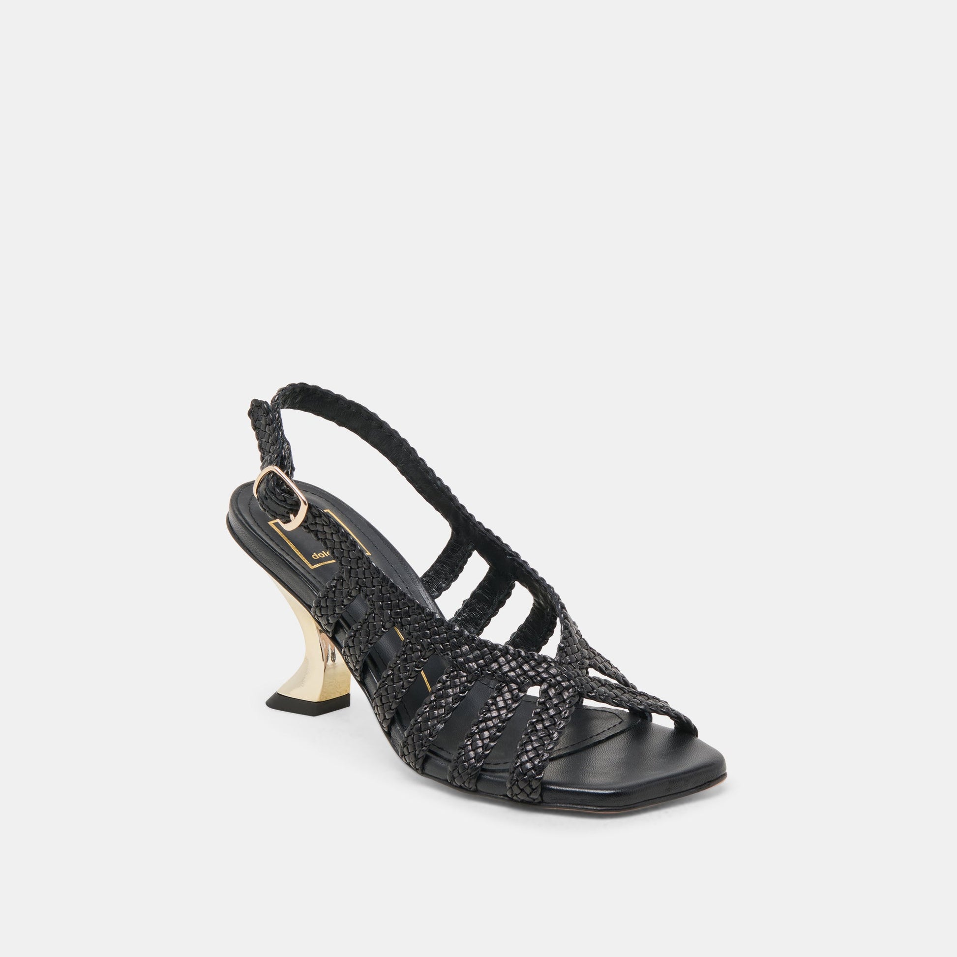 Dolce Vita SICILY HEELS BLACK WOVEN LEATHER
 – Dolce Vita