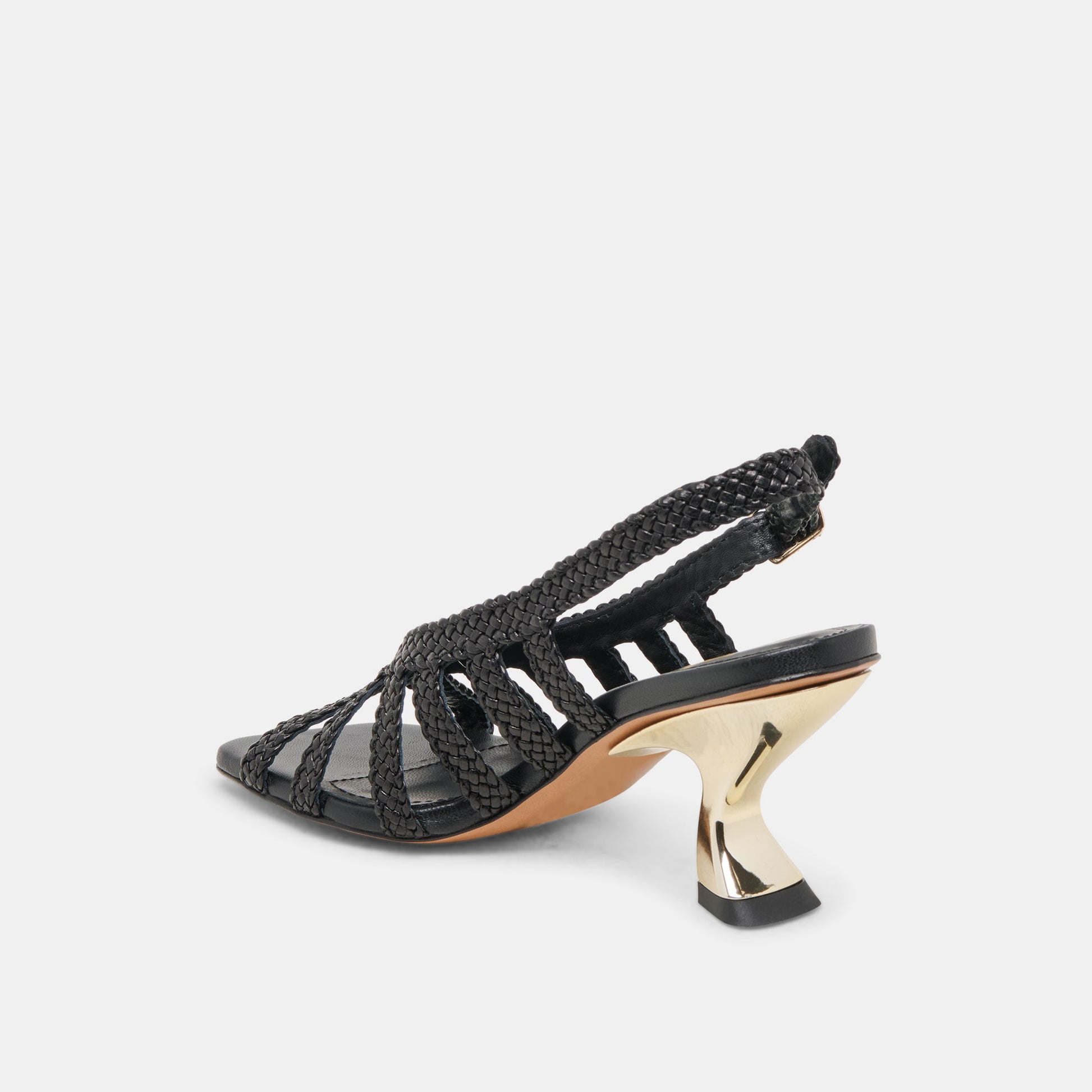 Dolce Vita SICILY HEELS BLACK WOVEN LEATHER
 – Dolce Vita