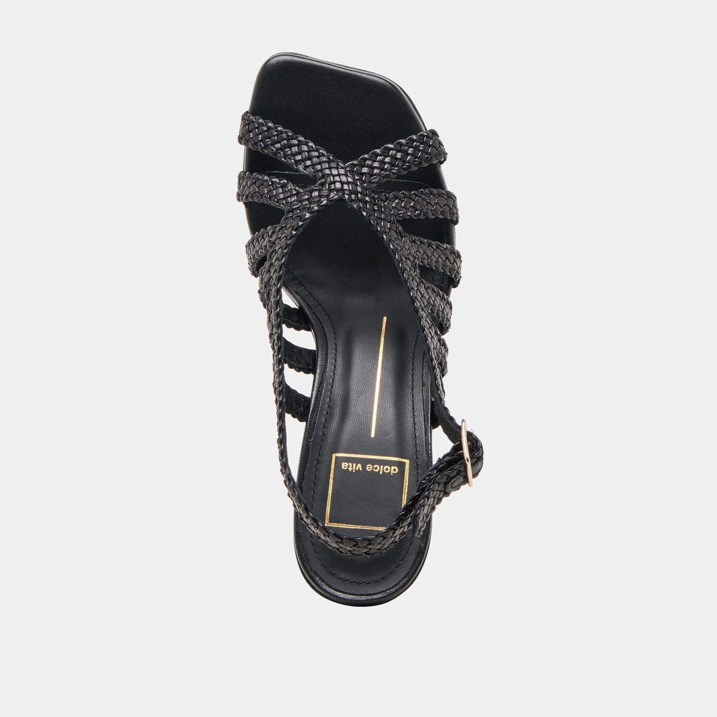 Dolce Vita SICILY HEELS BLACK WOVEN LEATHER
 – Dolce Vita