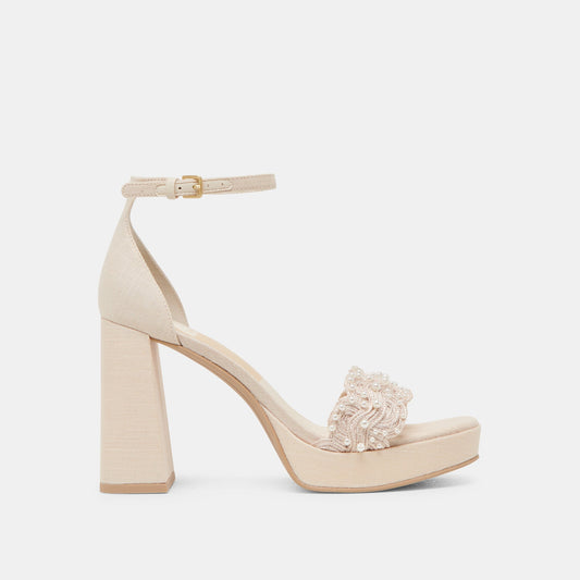 Dolce Vita PELTIN PEARL HEELS VANILLA WOVEN RAFFIA
 – Dolce Vita
