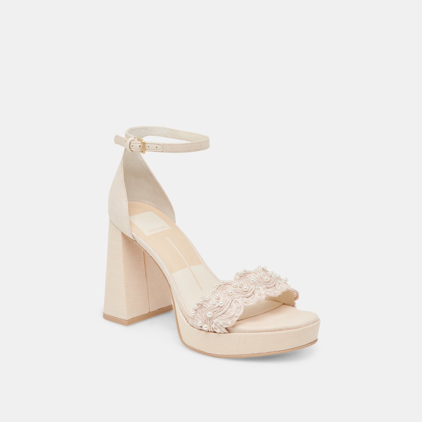 Dolce Vita PELTIN PEARL HEELS VANILLA WOVEN RAFFIA
 – Dolce Vita
