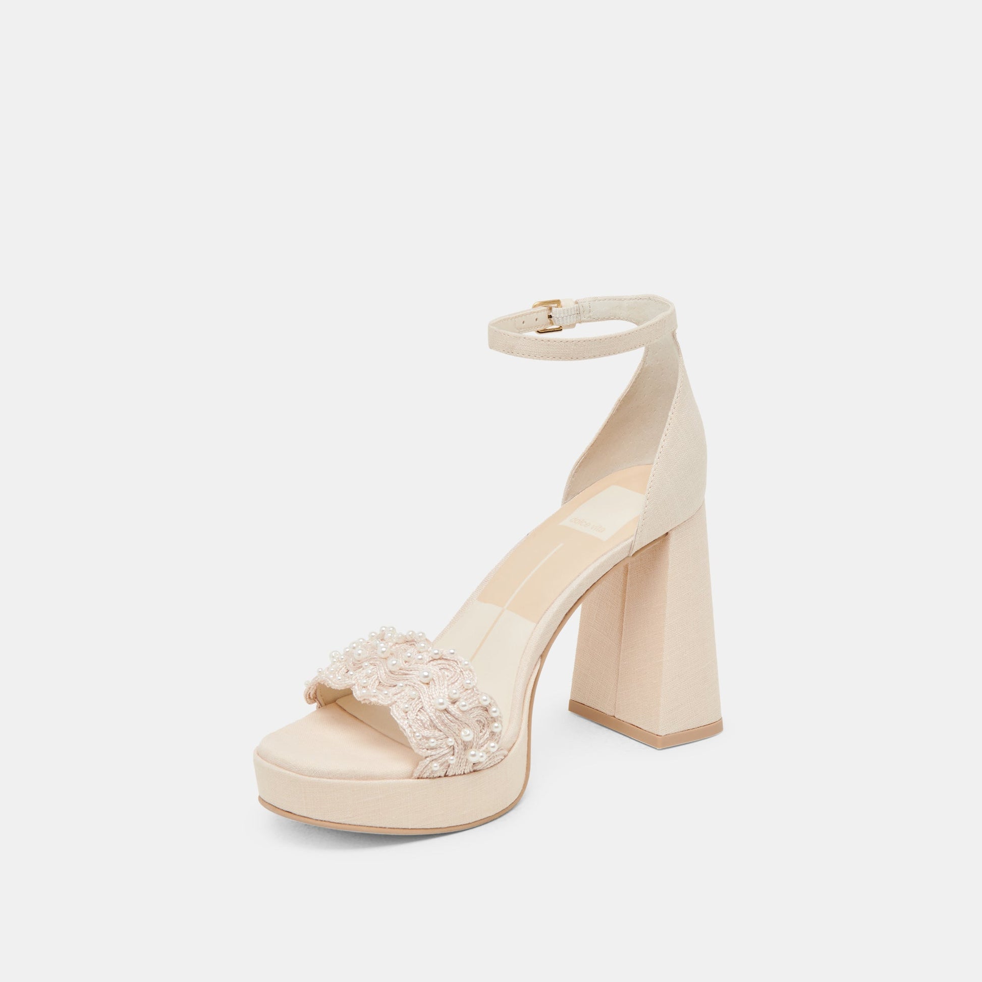 Dolce Vita PELTIN PEARL HEELS VANILLA WOVEN RAFFIA
 – Dolce Vita