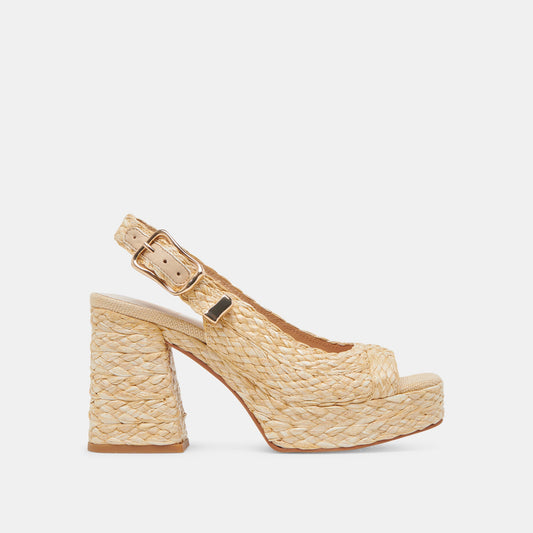 Dolce Vita FLORES HEELS NATURAL RAFFIA
 – Dolce Vita