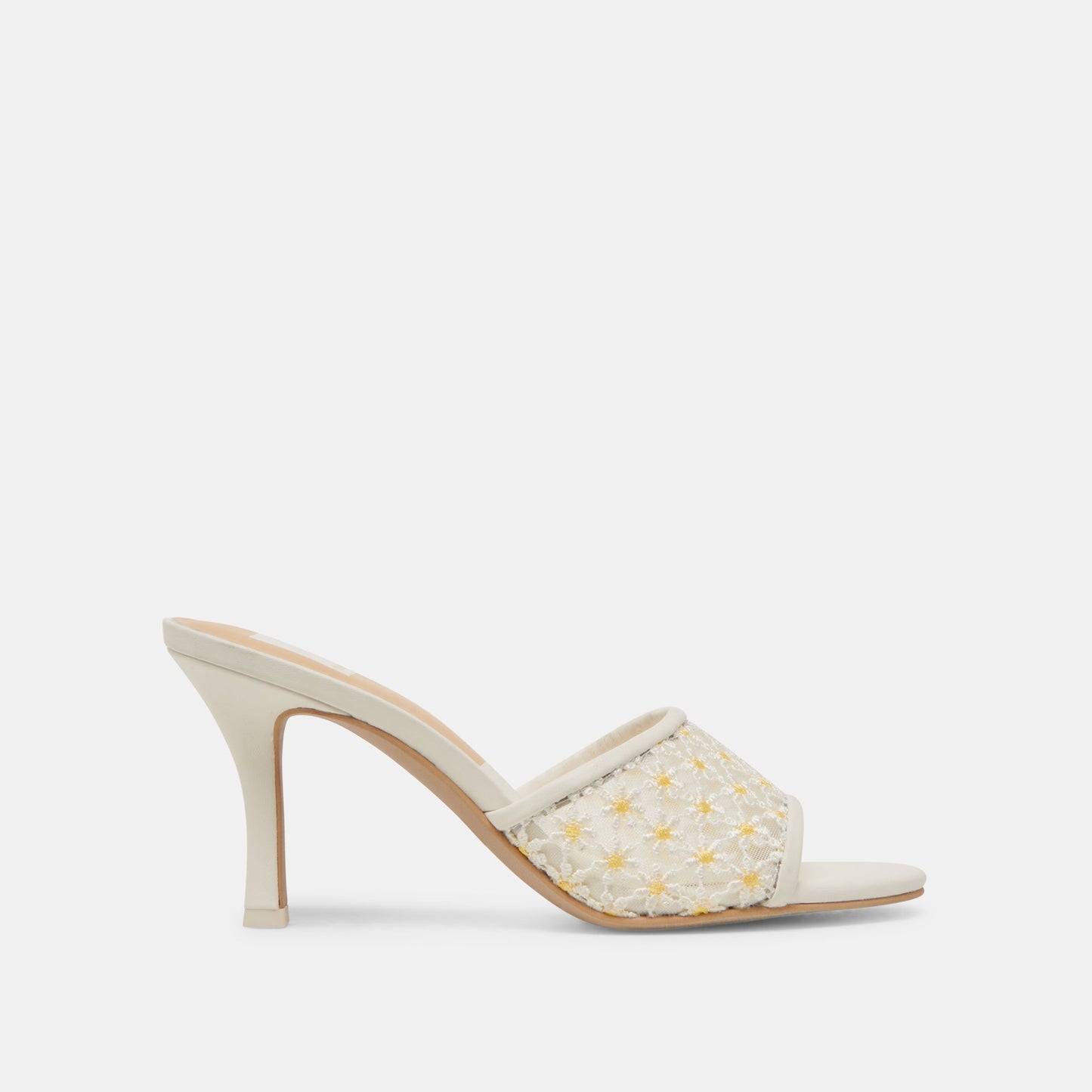 Dolce Vita LAVENA FLORAL HEELS WHITE YELLOW FLORAL MESH
 – Dolce Vita