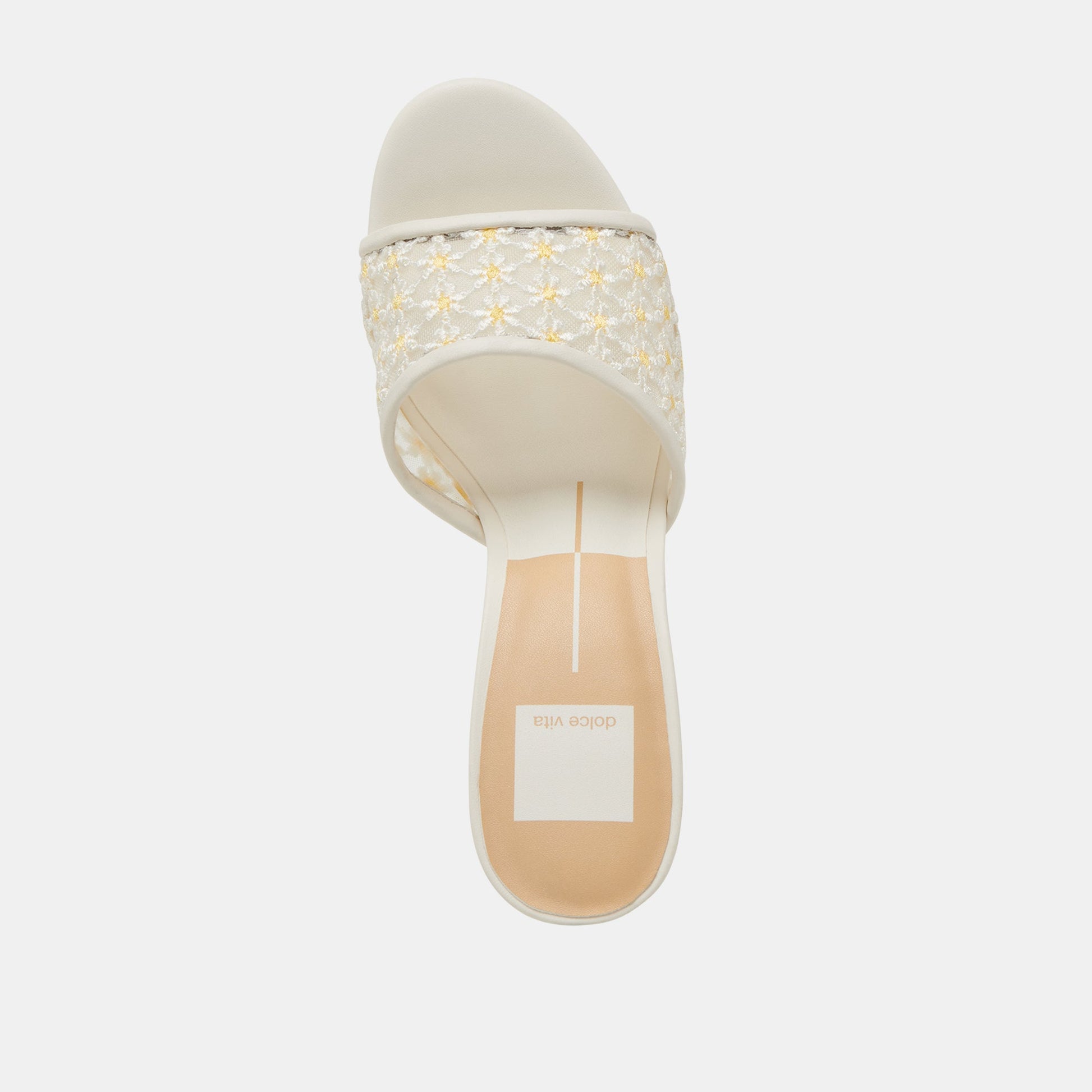 Dolce Vita LAVENA FLORAL HEELS WHITE YELLOW FLORAL MESH
 – Dolce Vita