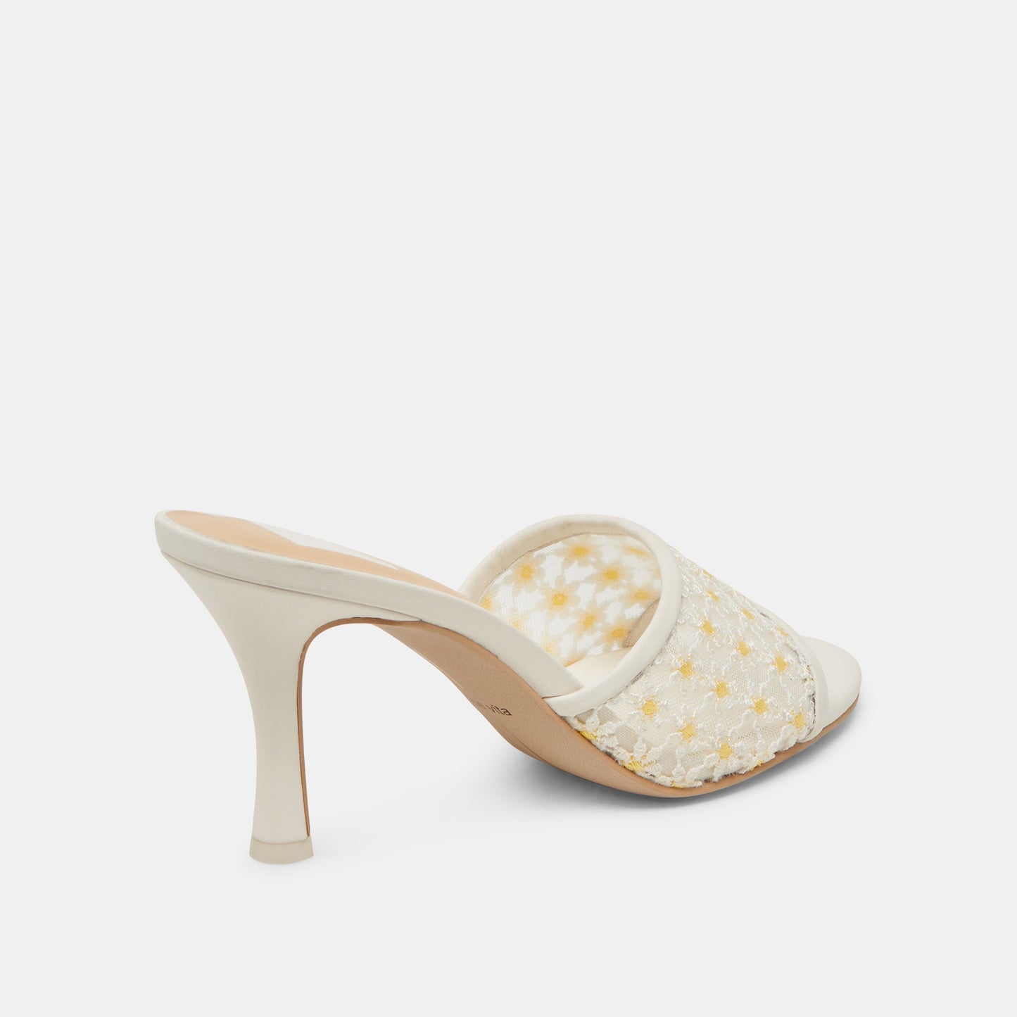 Dolce Vita LAVENA FLORAL HEELS WHITE YELLOW FLORAL MESH
 – Dolce Vita