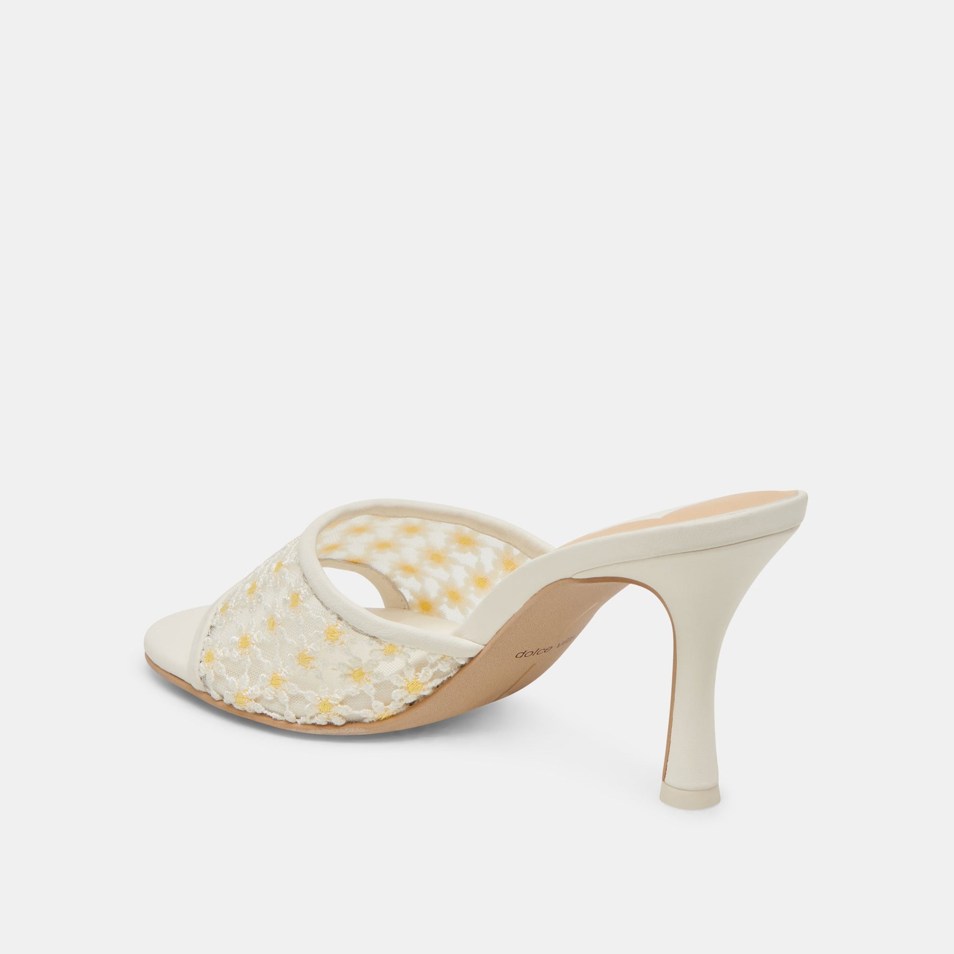 Dolce Vita LAVENA FLORAL HEELS WHITE YELLOW FLORAL MESH
 – Dolce Vita