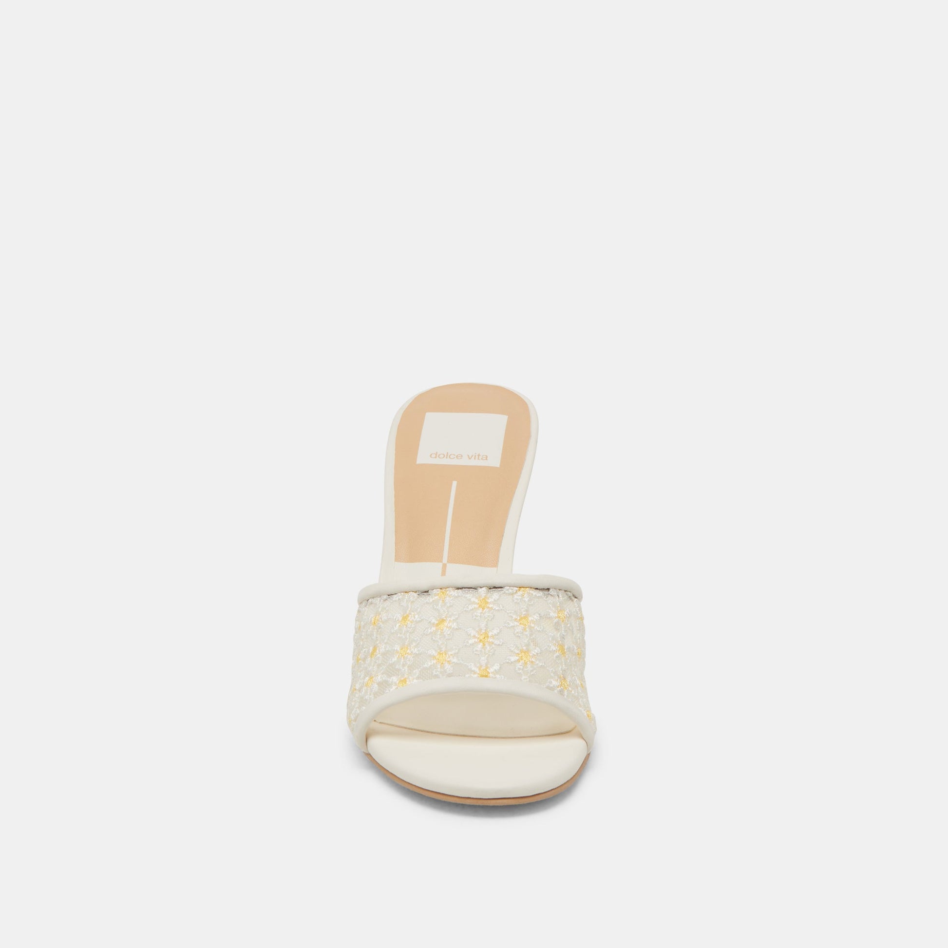 Dolce Vita LAVENA FLORAL HEELS WHITE YELLOW FLORAL MESH
 – Dolce Vita