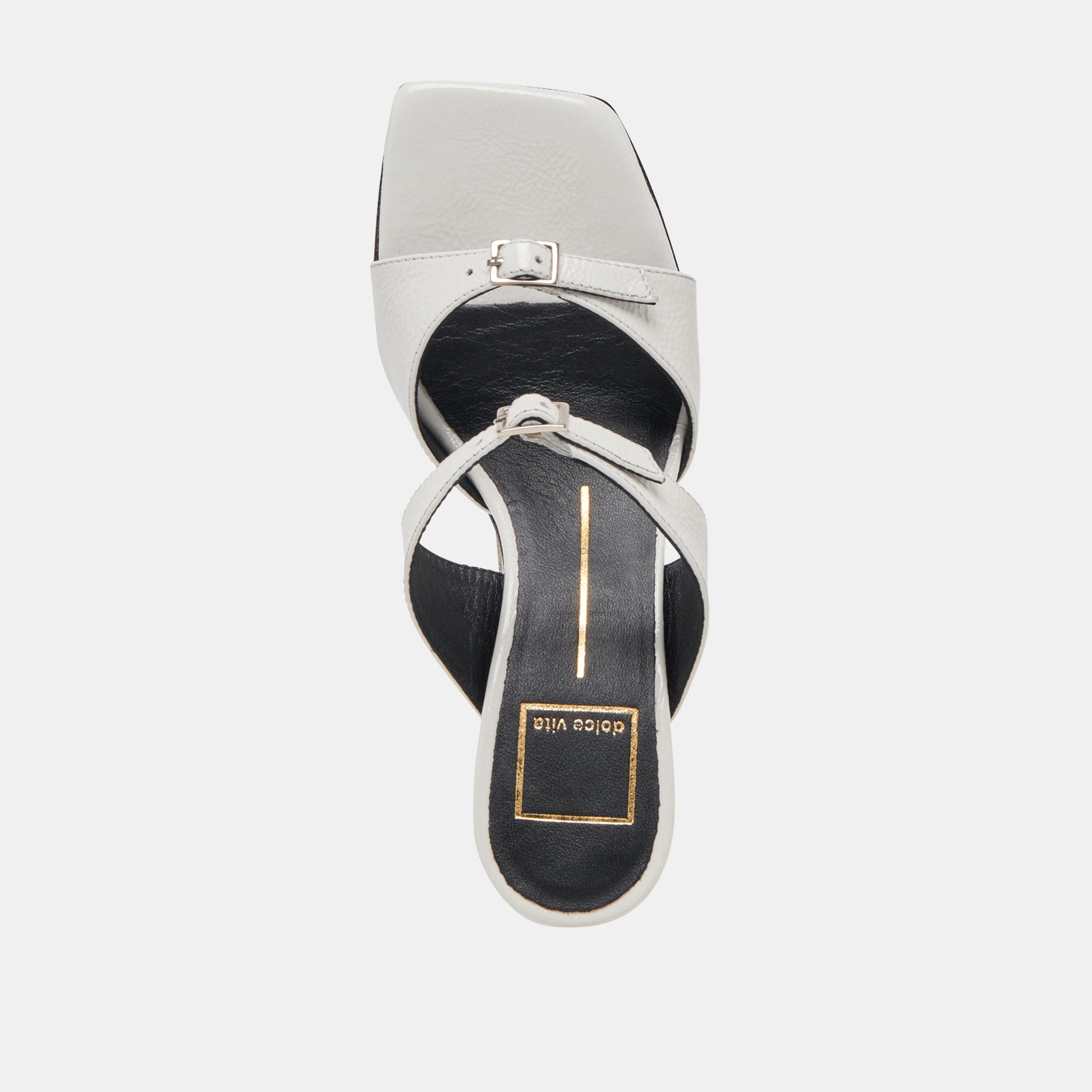 Dolce Vita SHANE HEELS OFF WHITE CRINKLE PATENT
 – Dolce Vita