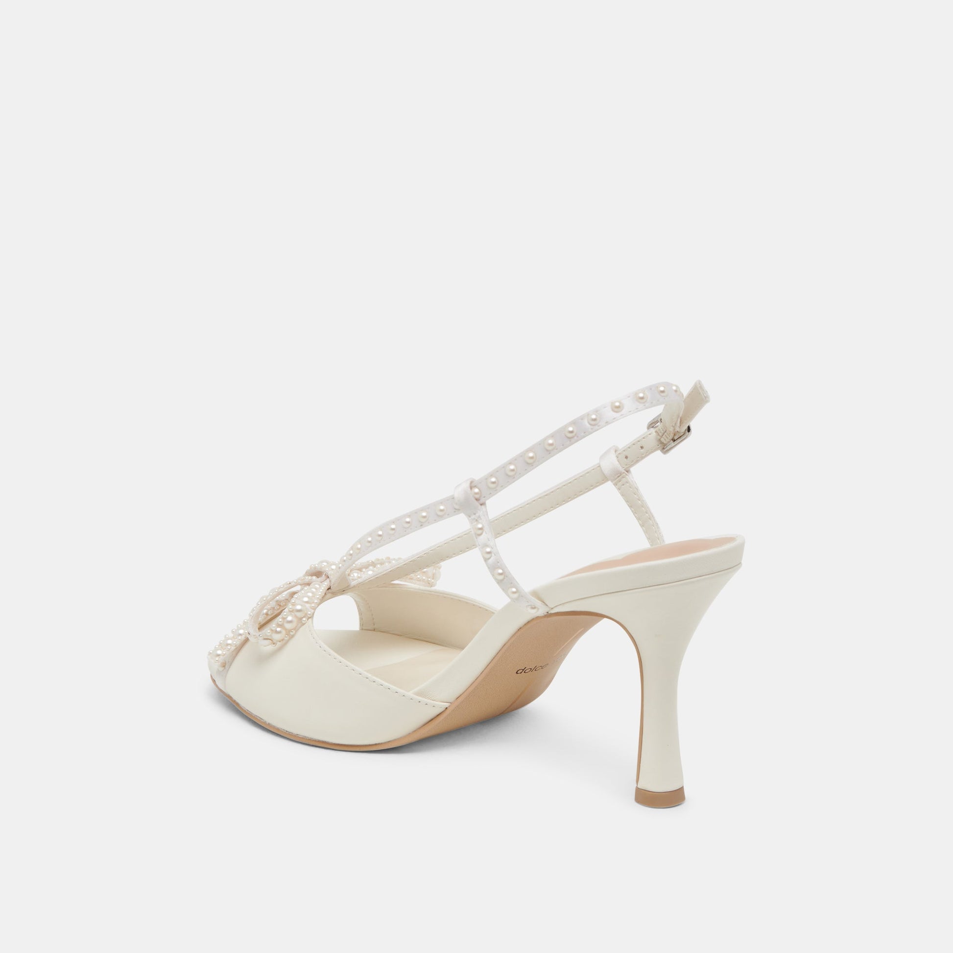 Dolce Vita LONNY PEARL HEELS WHITE SATIN
 – Dolce Vita