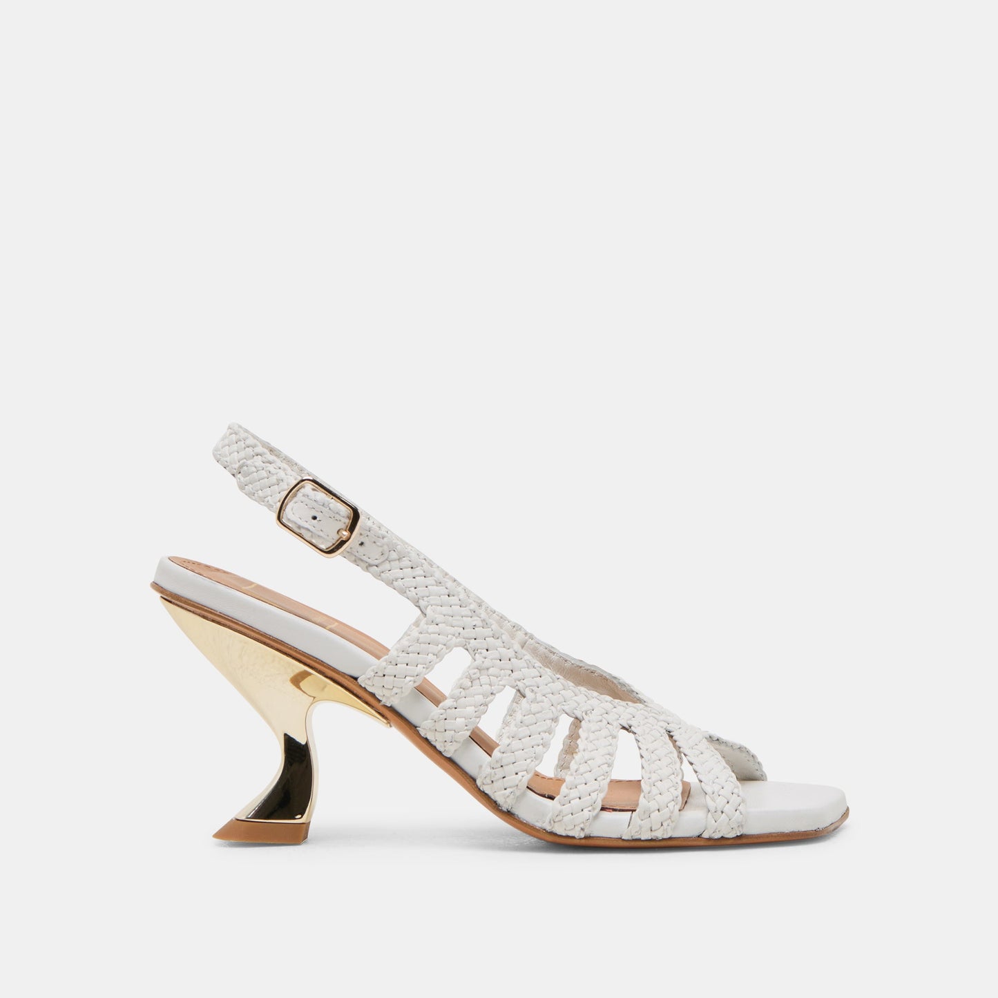 Dolce Vita SICILY HEELS WHITE WOVEN LEATHER
 – Dolce Vita
