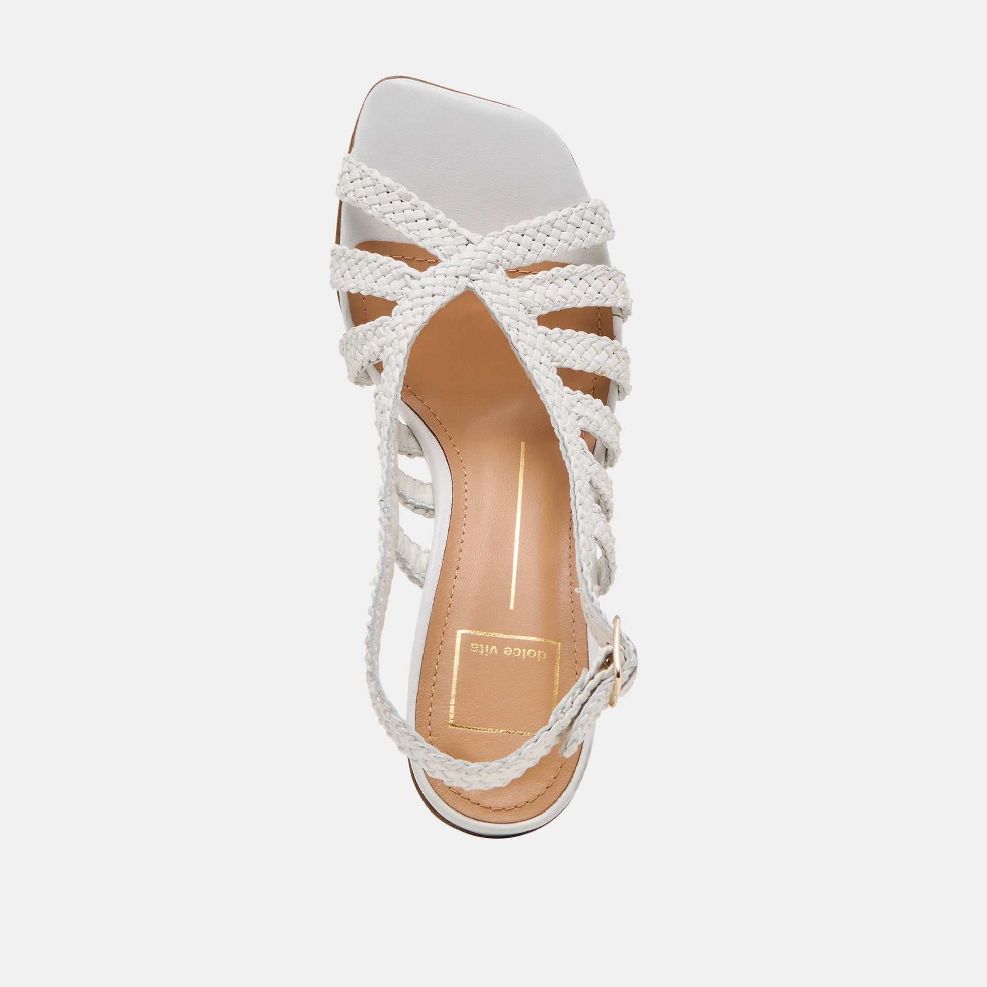 Dolce Vita SICILY HEELS WHITE WOVEN LEATHER
 – Dolce Vita