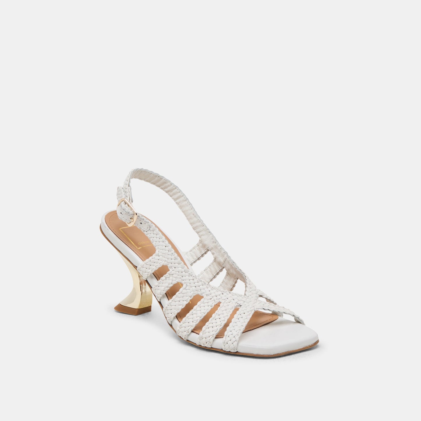 Dolce Vita SICILY HEELS WHITE WOVEN LEATHER
 – Dolce Vita