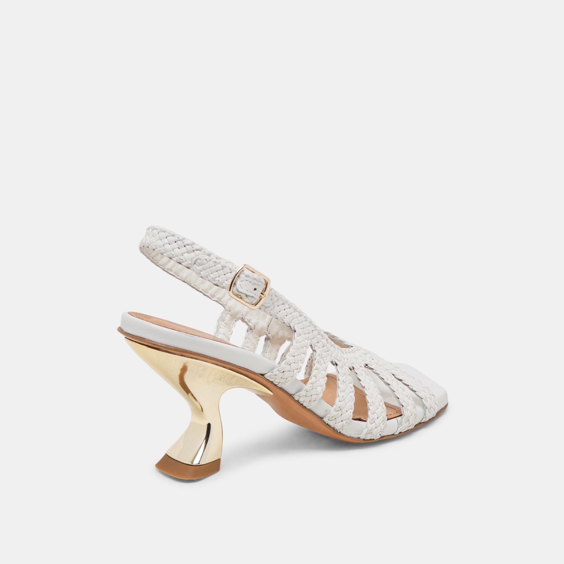 Dolce Vita SICILY HEELS WHITE WOVEN LEATHER
 – Dolce Vita