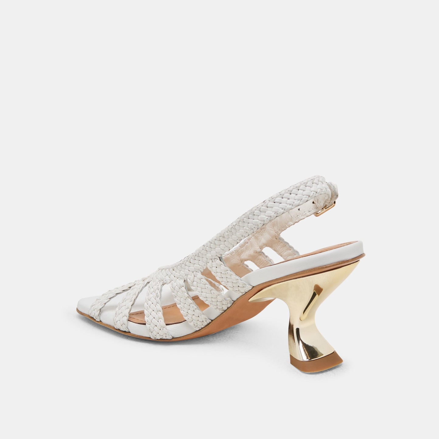 Dolce Vita SICILY HEELS WHITE WOVEN LEATHER
 – Dolce Vita