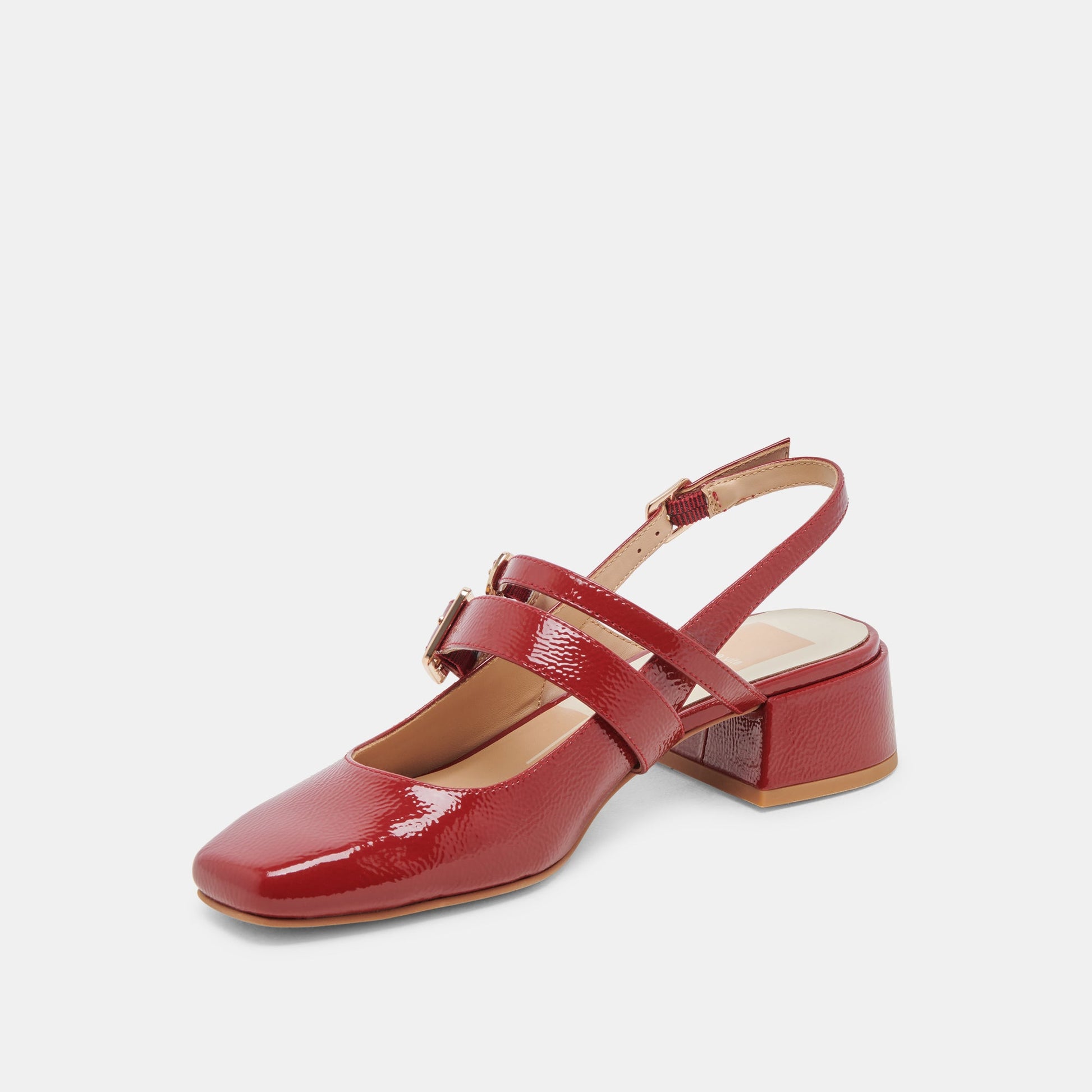 Dolce Vita PATZY HEELS CRIMSON CRINKLE PATENT LEATHER
 – Dolce Vita