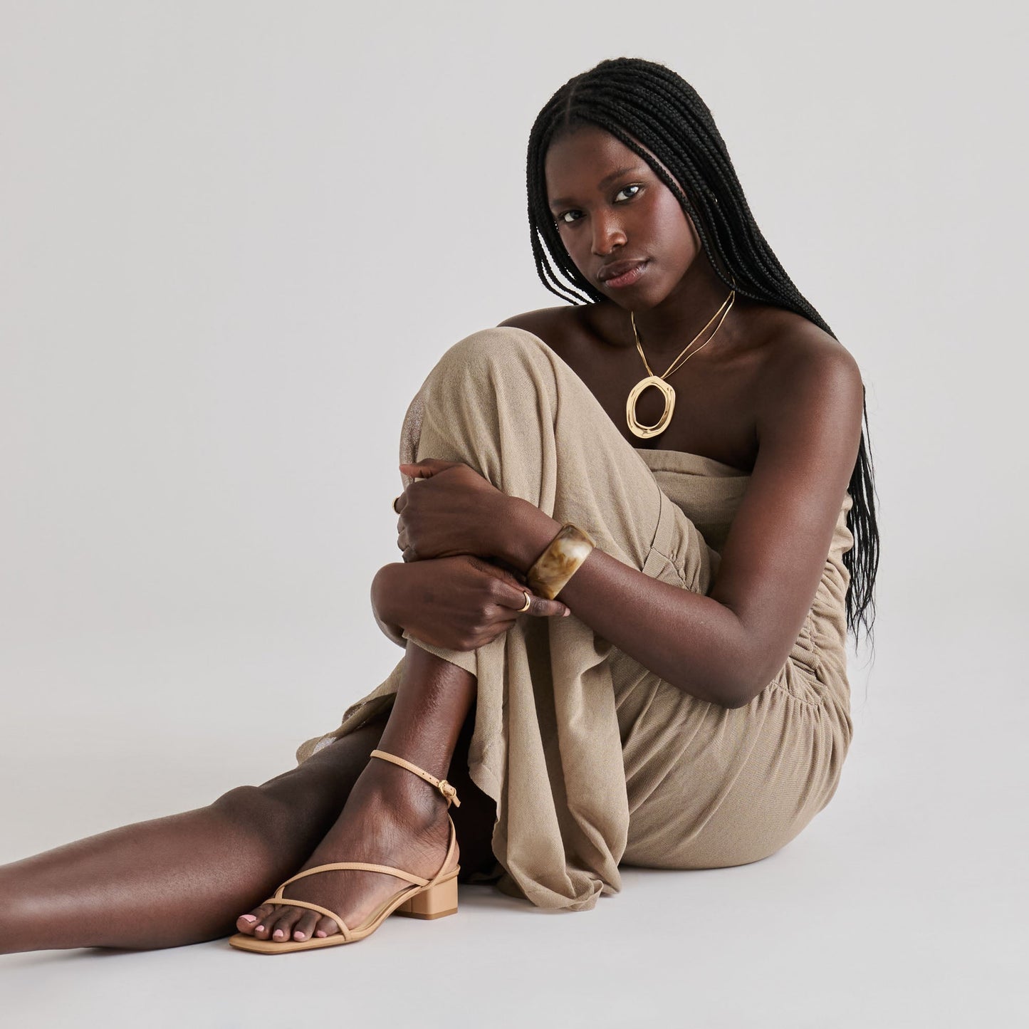 Dolce Vita Karlos Lt Tan Leather Sandals