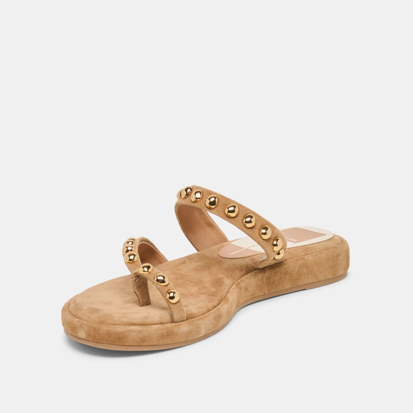 Dolce Vita Amary Stud Lt Brown Suede Sandals