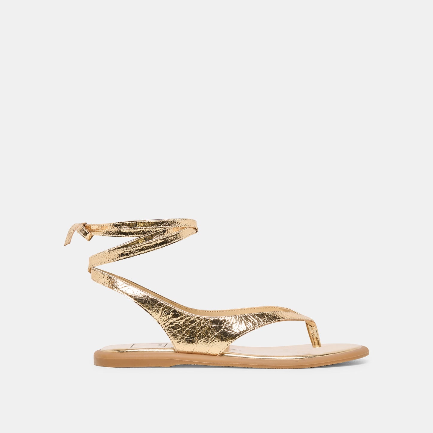Dolce Vita Jayden Gold Distressed Leather Sandals