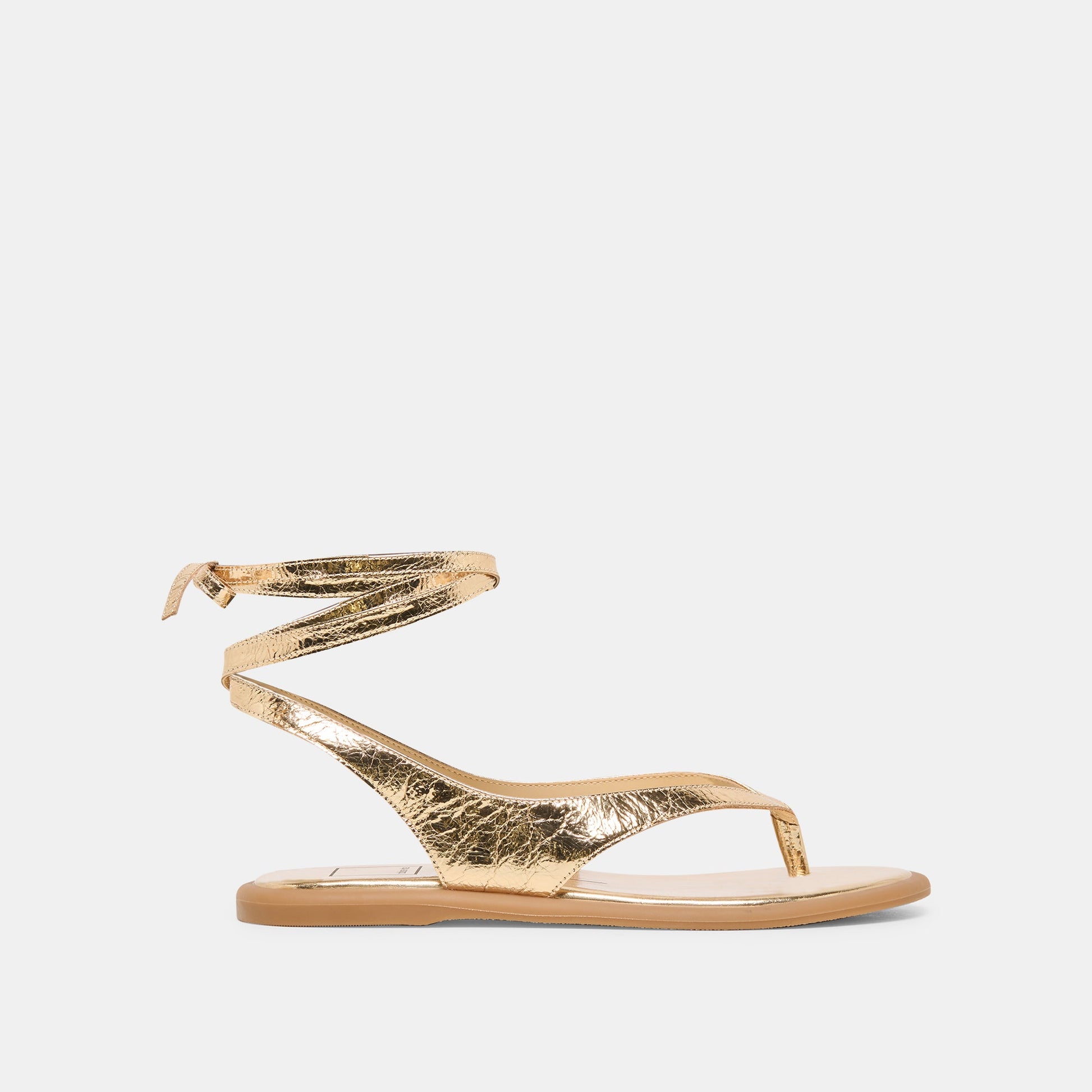 Dolce Vita Jayden Gold Distressed Leather Sandals
