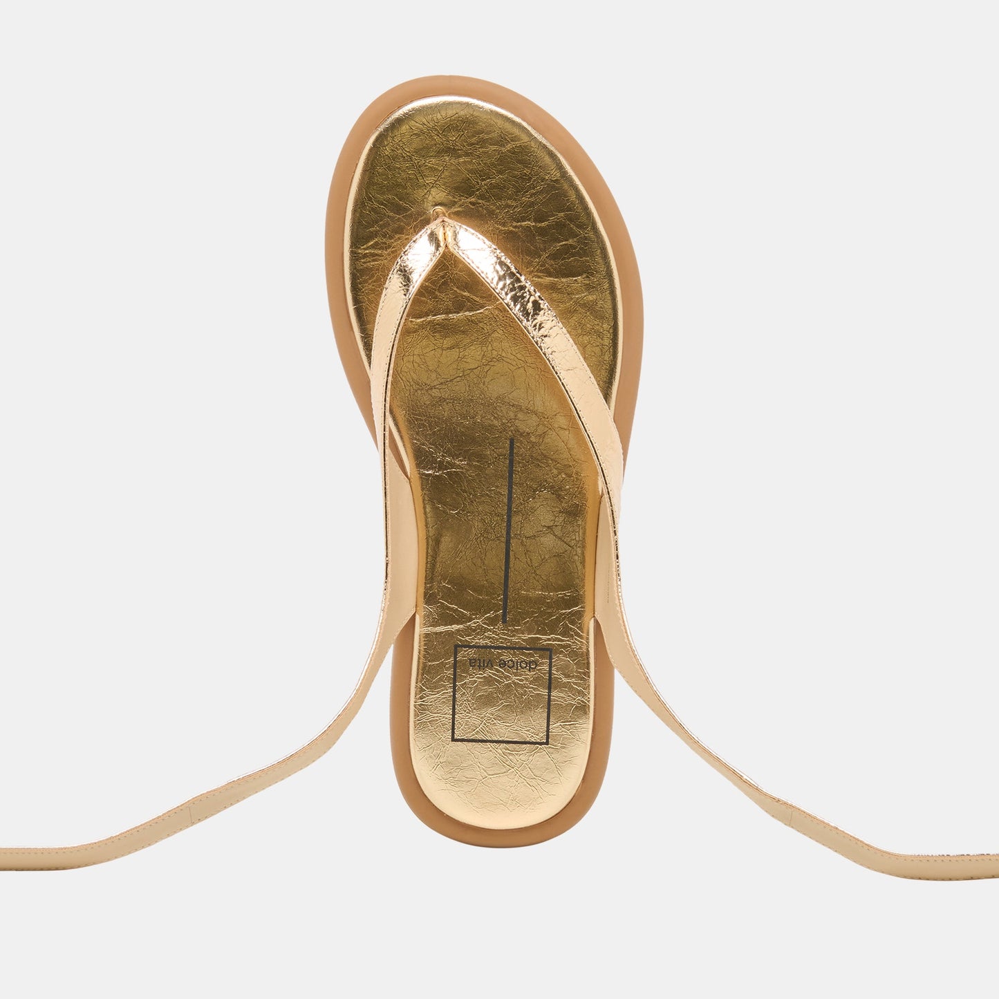 Dolce Vita Jayden Gold Distressed Leather Sandals