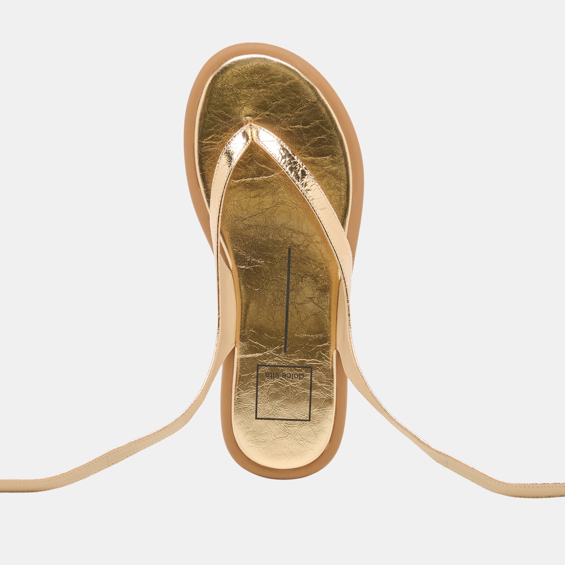Dolce Vita Jayden Gold Distressed Leather Sandals