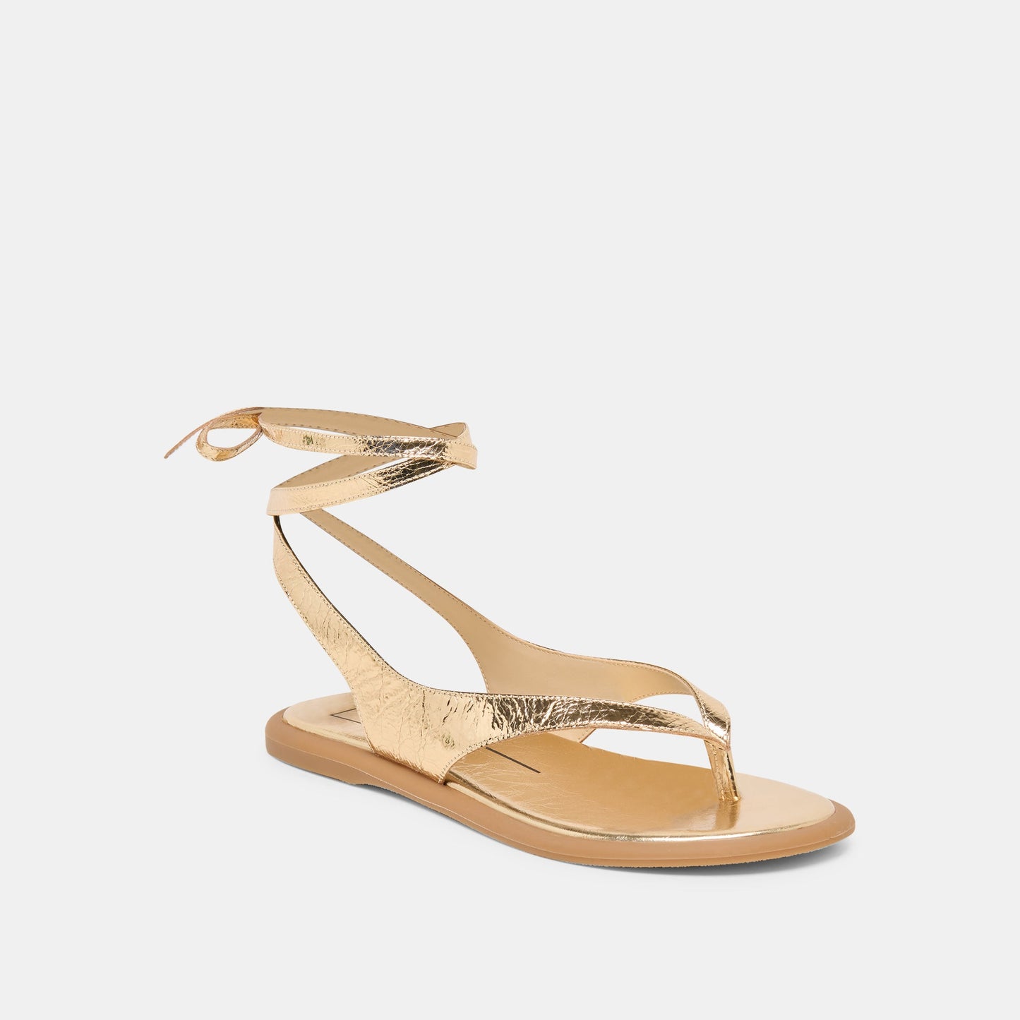 Dolce Vita Jayden Gold Distressed Leather Sandals