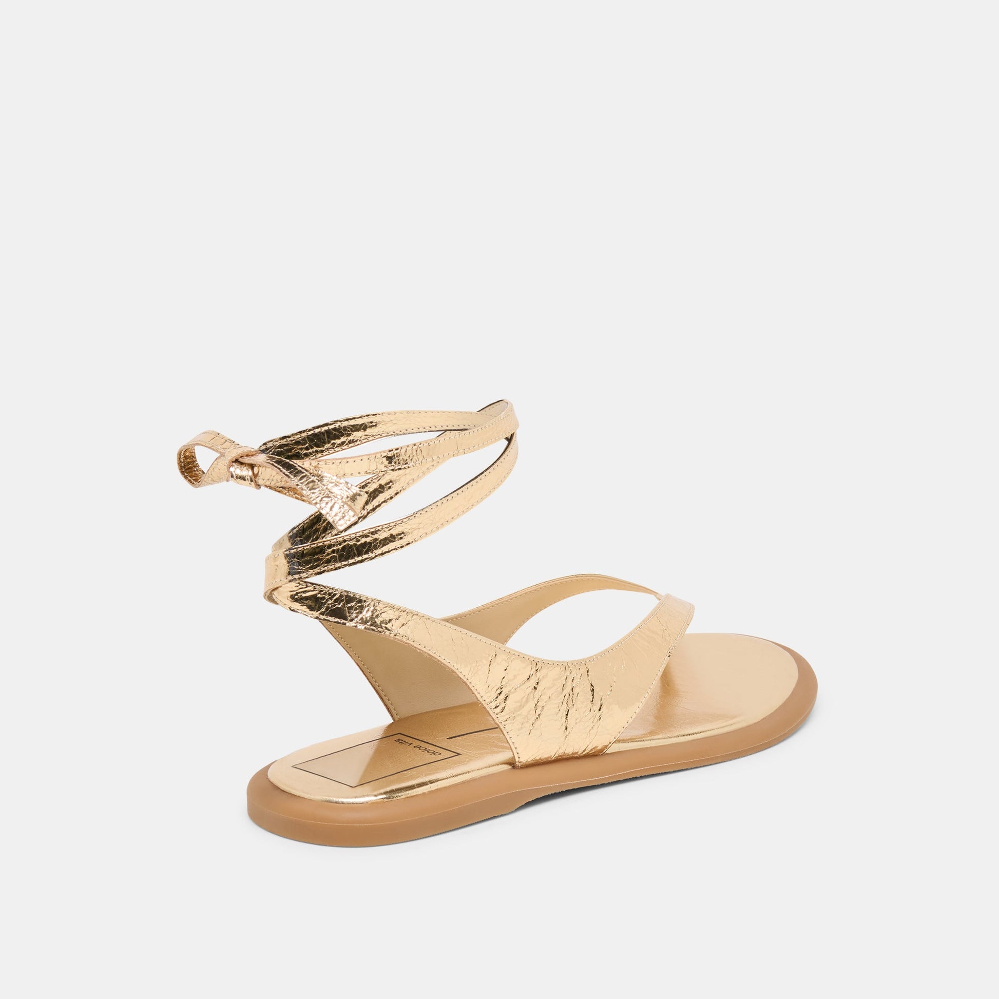 Dolce Vita Jayden Gold Distressed Leather Sandals